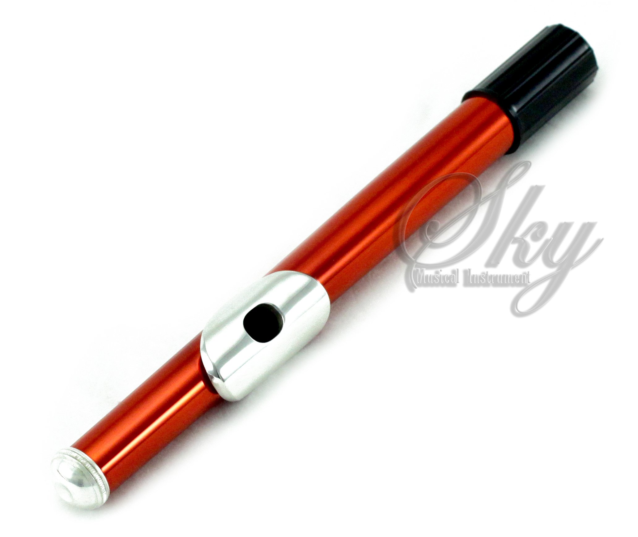Professional Sky C Flute with Lightweight Case - Includes Cleaning Rod, Cloth, Joint Grease & Screwdriver (Red/Silver Closed Hole) - Perfect for Beginners, Students & Performers - Ideal for School Bands, Concerts & Practice Sessions