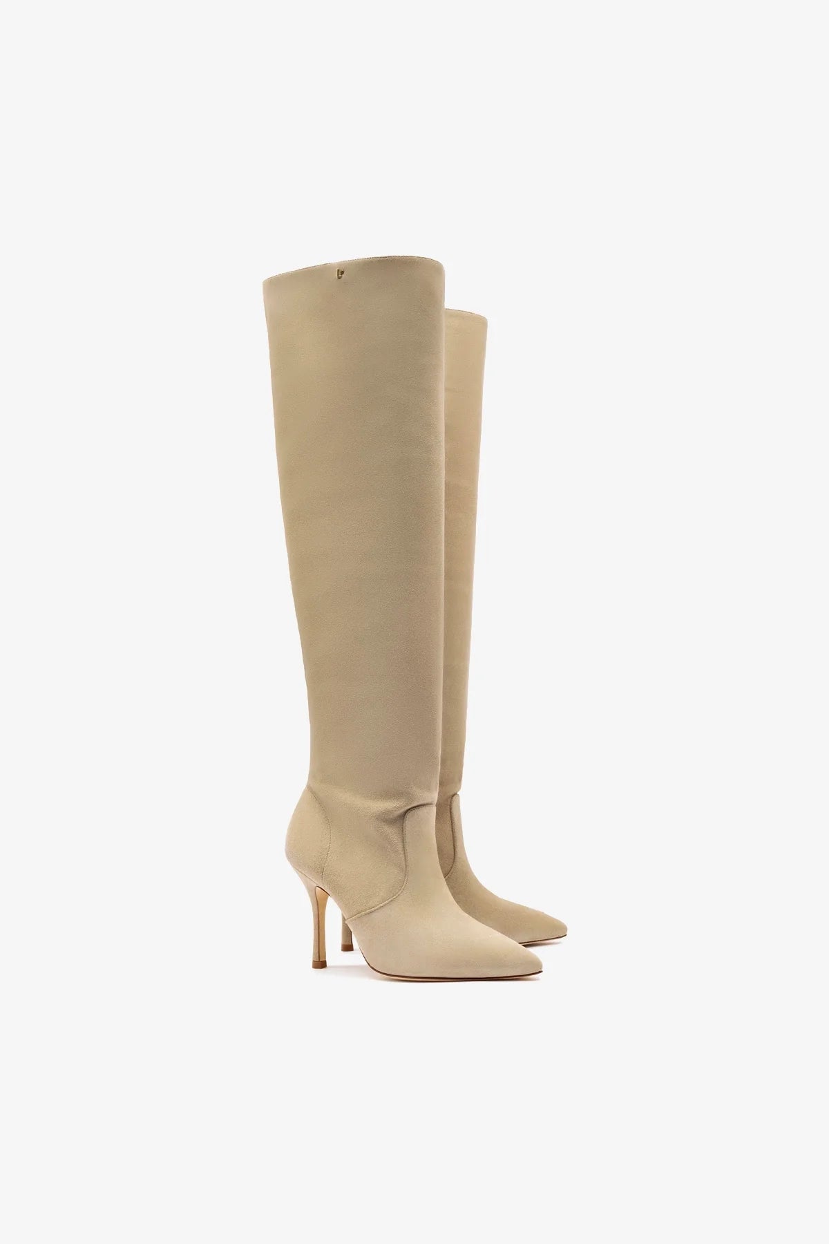 Kate Slouch Boot In Oyster Grey Suede - Women's Casual Suede Ankle Boots for Fall & Winter | Comfortable & Stylish Footwear for Everyday Wear, Office, and Date Nights
