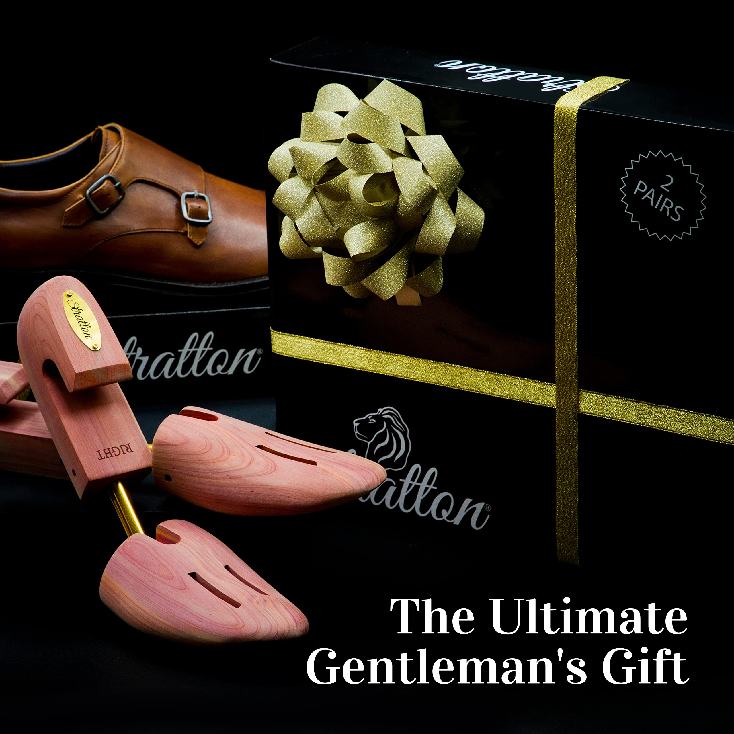 Stratton Cedar Shoe Tree for Men & Women - Natural Sneaker Shaper & Widener | Made in USA | Perfect for Dress Shoes, Boots & Sneaker Care