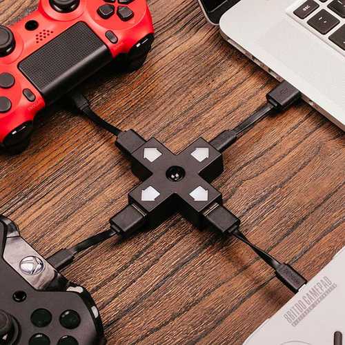 8Bitdo Dpad USB Expansion Hub - 480Mbps High-Speed Gaming Controller Adapter for PC, Switch, PS4 & Xbox - Perfect for Multiplayer Gaming & Streaming Setup