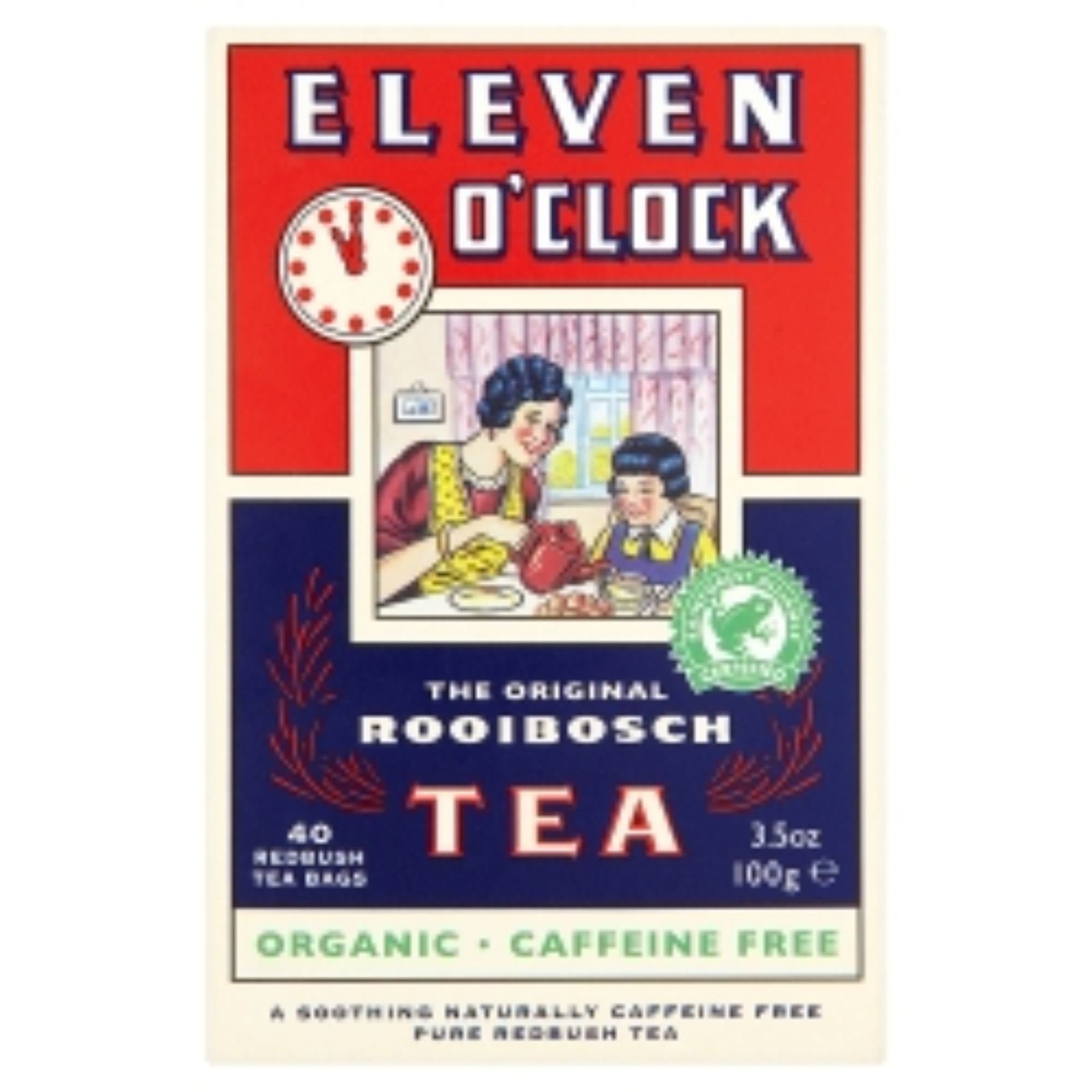 Original Eleven O'Clock Rooibos Tea - 40 Tea Bags | Caffeine-Free Herbal Tea for Relaxation & Wellness | Perfect for Evening, Office or Gift