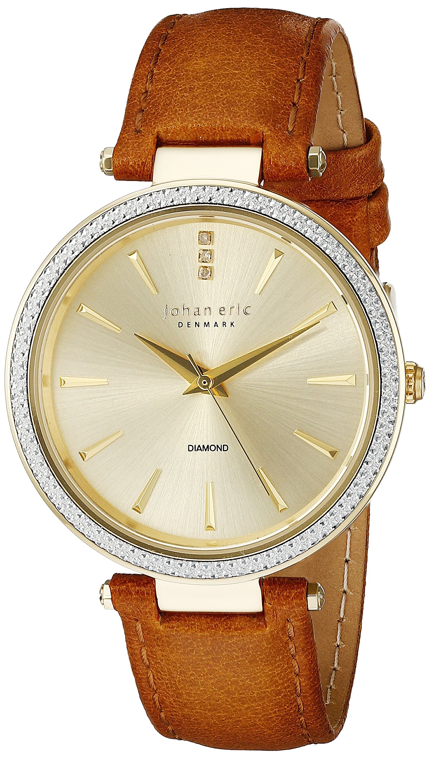 Johan Eric JE-F1000-02-002 Women's Brown Quartz Analog Watch - Stylish Timepiece for Office, Casual Wear & Everyday Use