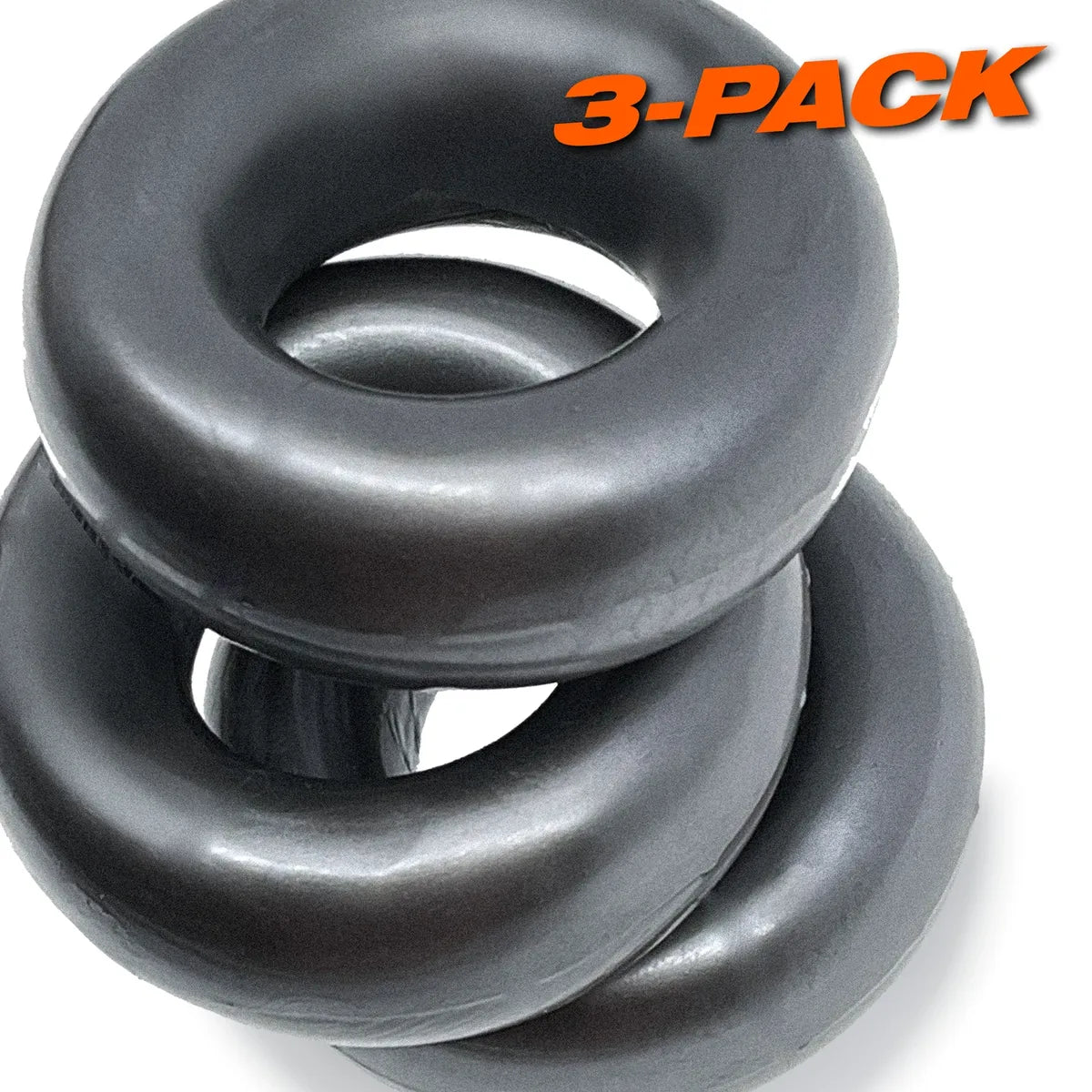 Oxballs Fat Willy Thick Cock Ring 3-Pack - Black | Premium Silicone Stretchy Penis Ring for Enhanced Pleasure & Performance | Perfect for Couples Play & Solo Use