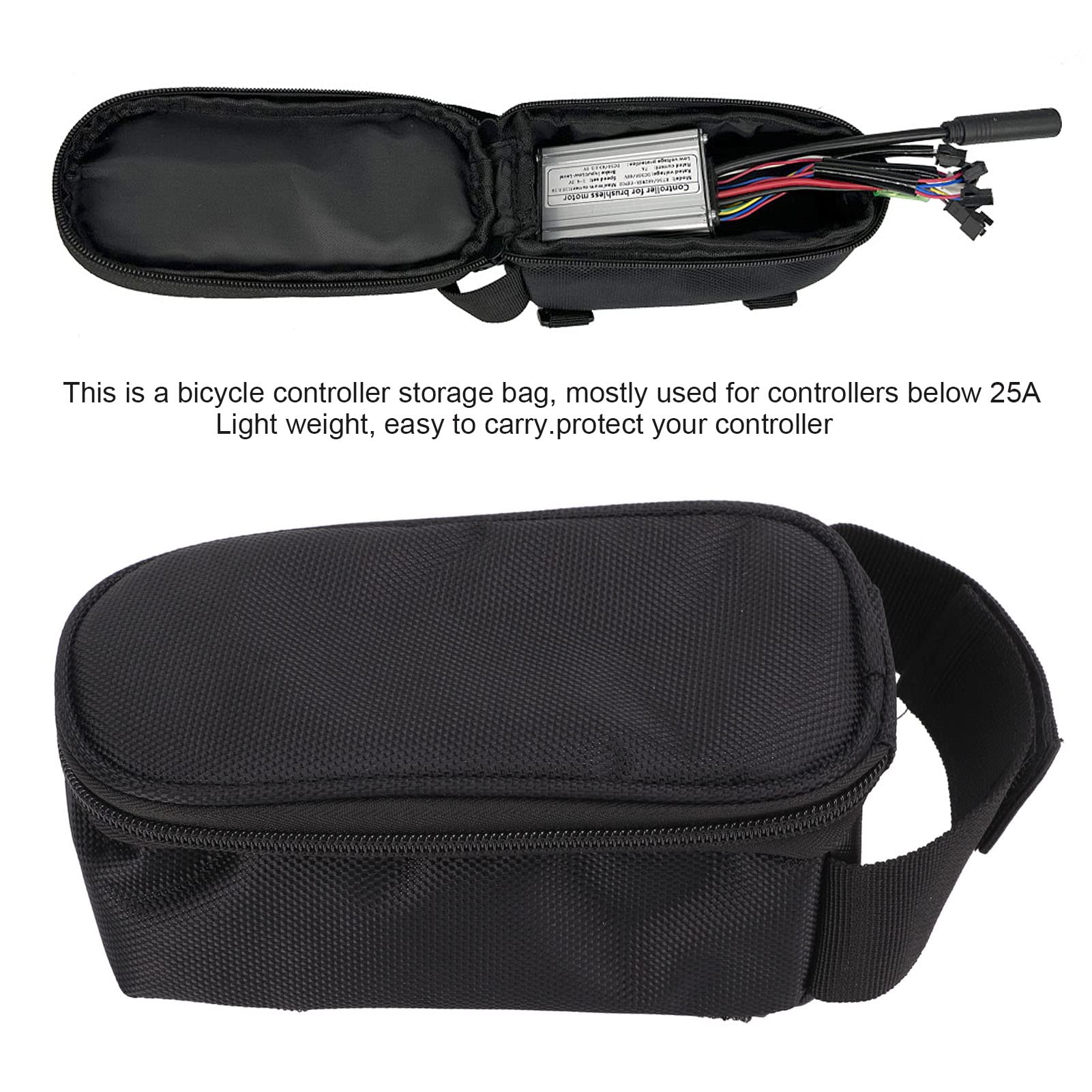 Waterproof Electric Controller Bag - Small Size Battery Conversion Case for Gaming Accessories - Perfect for Travel, Outdoor & Home Use (Black)