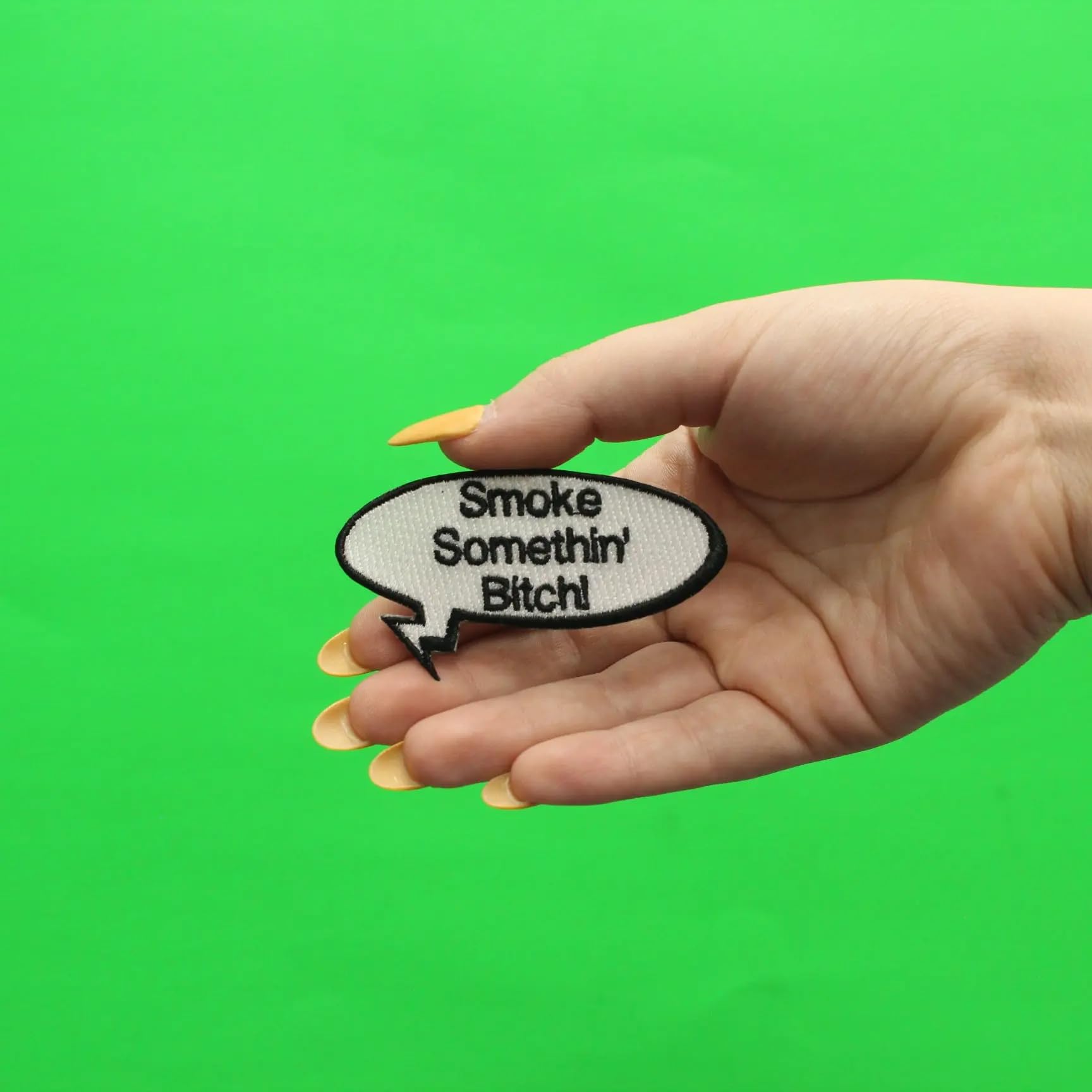 Trill Sweet James Jones 'Smoke Somethin B**ch' Iron On Patch - Custom Embroidered Badge for Jackets, Hats, Bags - Perfect for DIY Fashion & Streetwear Style