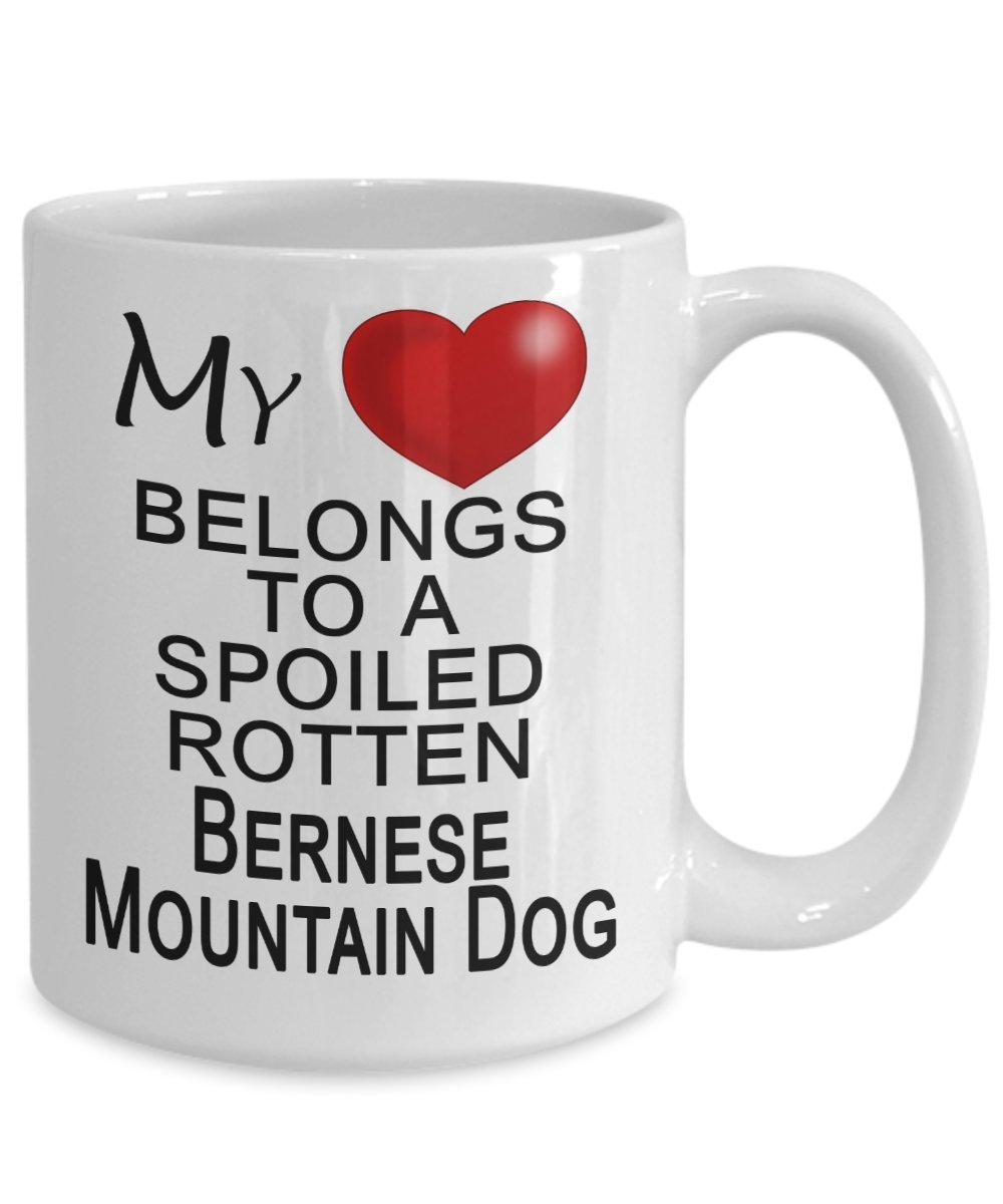 Spoiled Rotten Bernese Mountain Dog Mug - Cute Dog Lover Coffee Cup for Bernese Mountain Dog Owners - Perfect for Coffee, Tea & Hot Chocolate at Home or Office