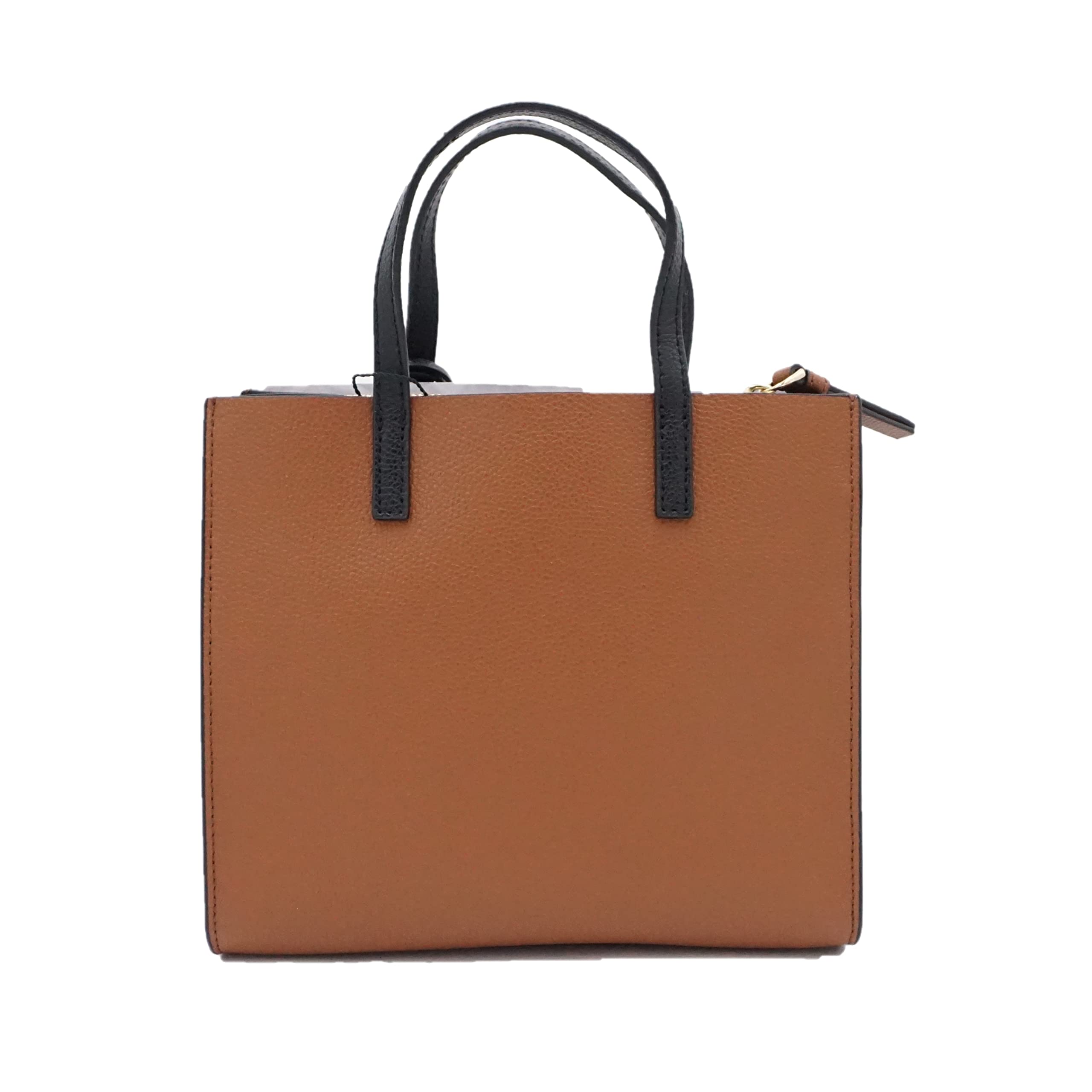 Marc Jacobs M0016132 Women's Mini Tote Bag - Chocolate Truffle & Gold Hardware, Color Block Design | Perfect for Work, Travel & Everyday Use