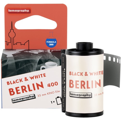 LOMOGRAPHY Berlin Kino Black & White 400 ISO 35mm Film (36 Exposures) - Perfect for Street Photography & Vintage Film Aesthetics
