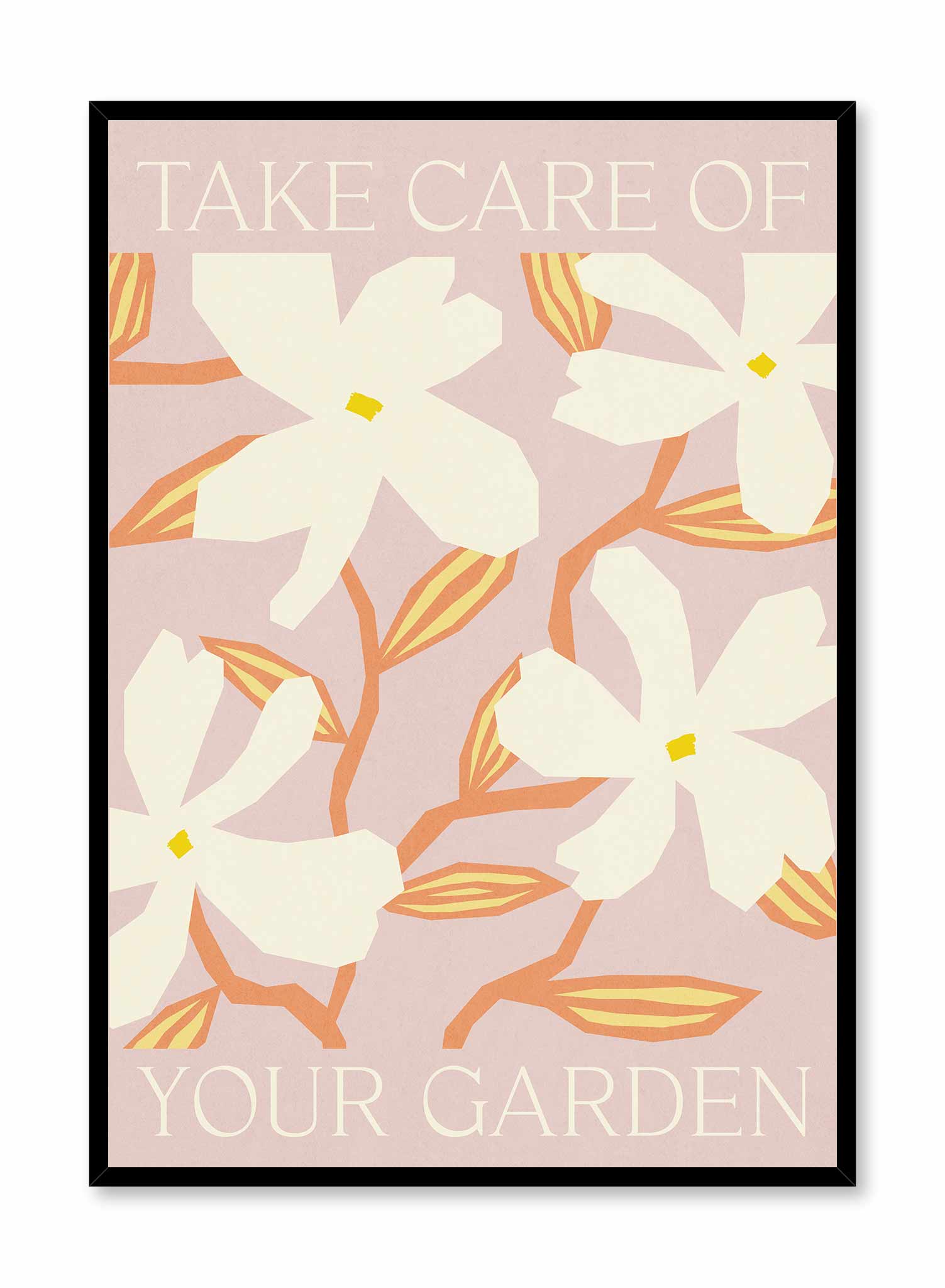 Self Care Garden Poster - Motivational Wall Art for Home & Office Decor - Perfect for Bedroom, Living Room, and Workspace Inspiration