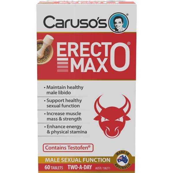 Carusos Erectomax Male Enhancement Supplement - Natural Performance Booster for Men | Supports Stamina, Energy & Vitality | Perfect for Gym, Workouts & Intimate Moments