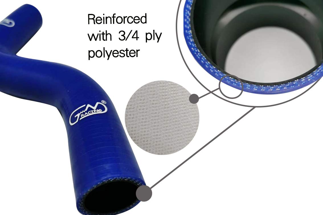 Land Rover Discovery 2 TD5 1998-2004 Blue Silicone Radiator Coolant Hose Kit - High Temperature Resistance, Durable Replacement for Engine Cooling System - Perfect for Off-Roading & Daily Driving