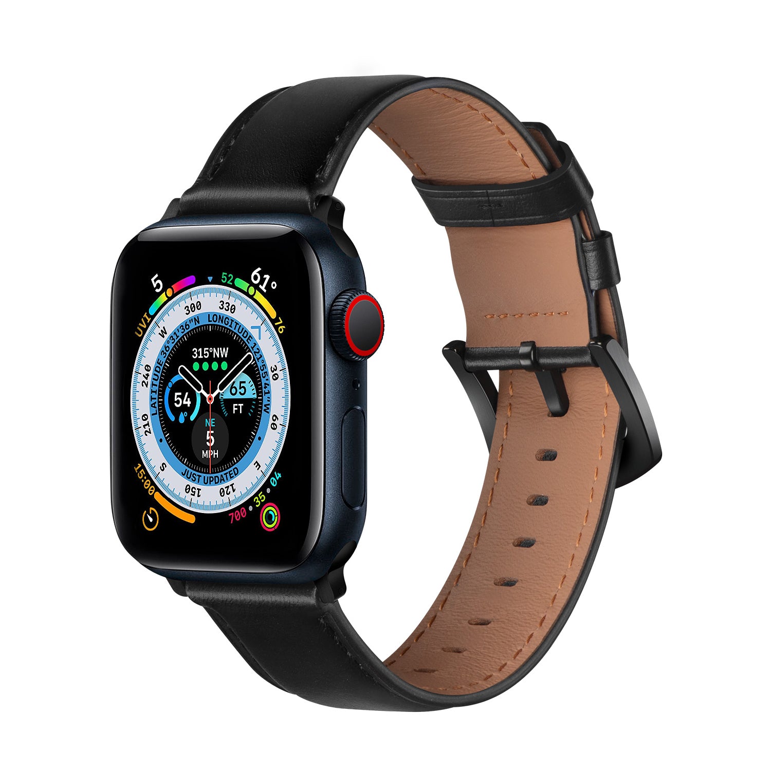 Genuine Leather Apple Watch Band - VWB100 Compatible with 38mm 40mm 41mm 42mm iWatch Straps - Premium Replacement Wristband for Workout, Business & Daily Wear