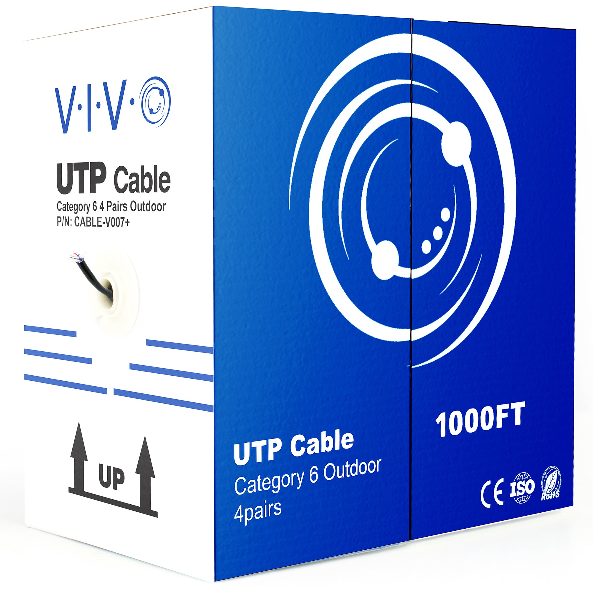 Premium 1000ft Cat6 Ethernet Cable - Black, High-Speed Internet Network Cable for Home, Office & Gaming Setup - Bulk LAN Cable for Routers, Modems, PCs & Smart Devices
