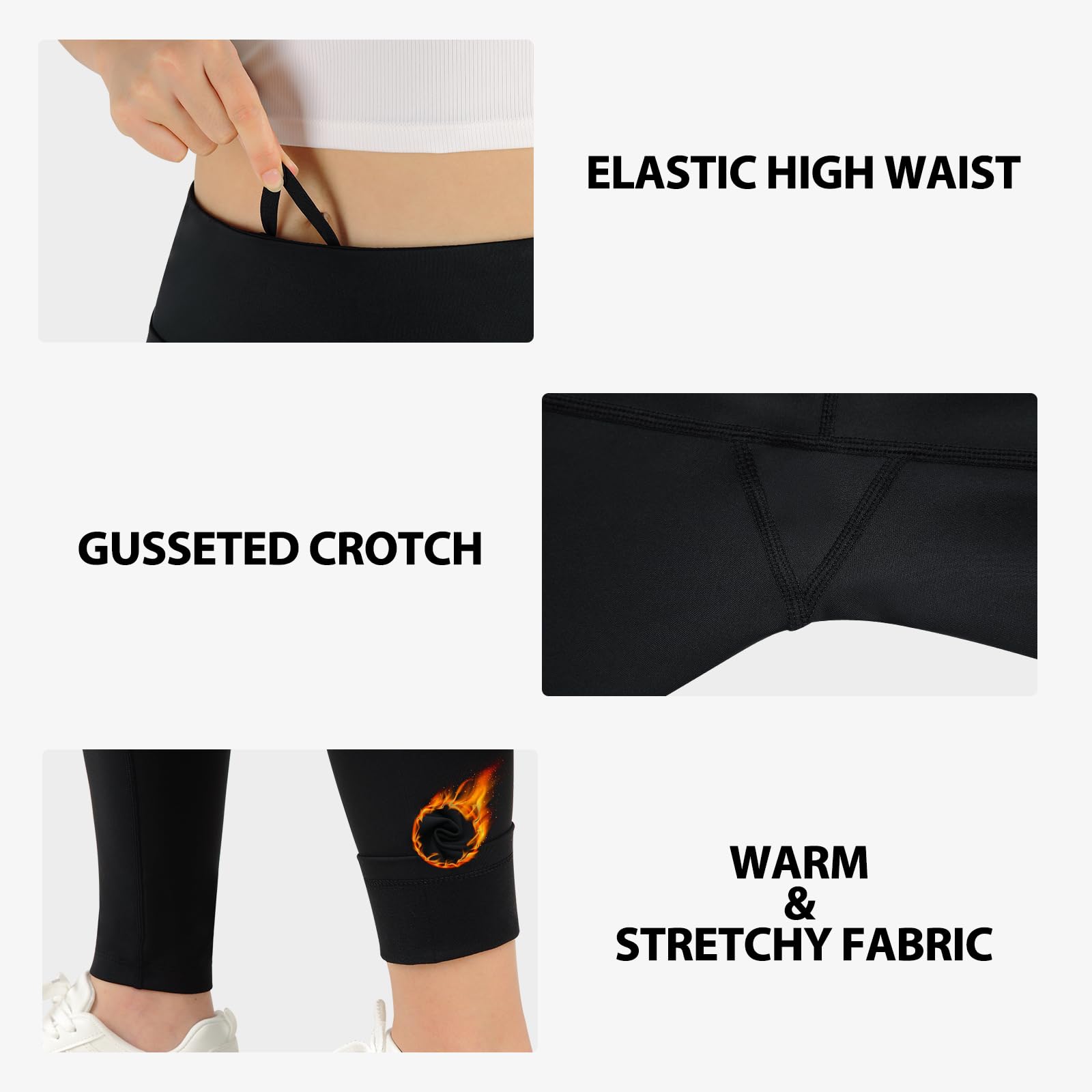 ANIVIVO Women's Winter Warm Fleece-Lined Leggings with Skirt - Knee Length Thermal Tights with Zipper Pockets for Cold Weather | Perfect for Work, Travel & Outdoor Activities
