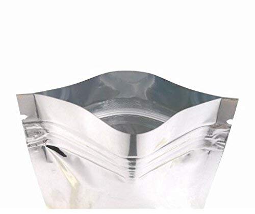 50 Pack 5.9x8.7 Inch Mylar Bags - Resealable Food Storage Bags with Clear Zip Lock | Food Safe Aluminum Plastic Material | Perfect for Meal Prep, Coffee Beans, Nuts & Long-Term Food Preservation