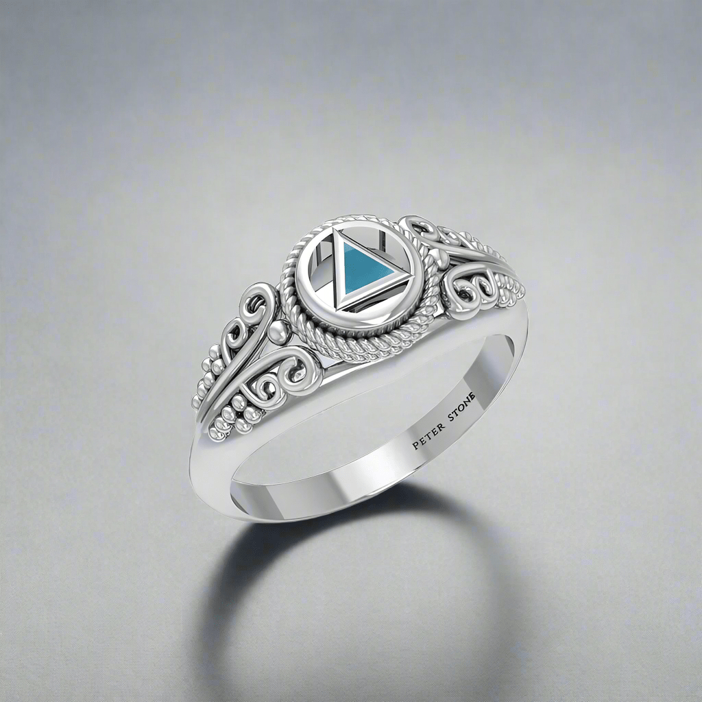 Celtic AA Symbol Sterling Silver Ring for Men & Women - TR288 - Perfect for Recovery Jewelry, Sobriety Gifts & Spiritual Protection