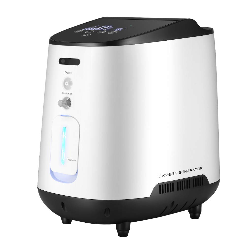 1-7L Portable Oxygen Concentrator for Home Use - Adjustable 33%-93% Oxygen Flow, Quiet Operation with Remote Control, 110V AC - Ideal for Sleep Apnea, COPD & Respiratory Therapy at Home