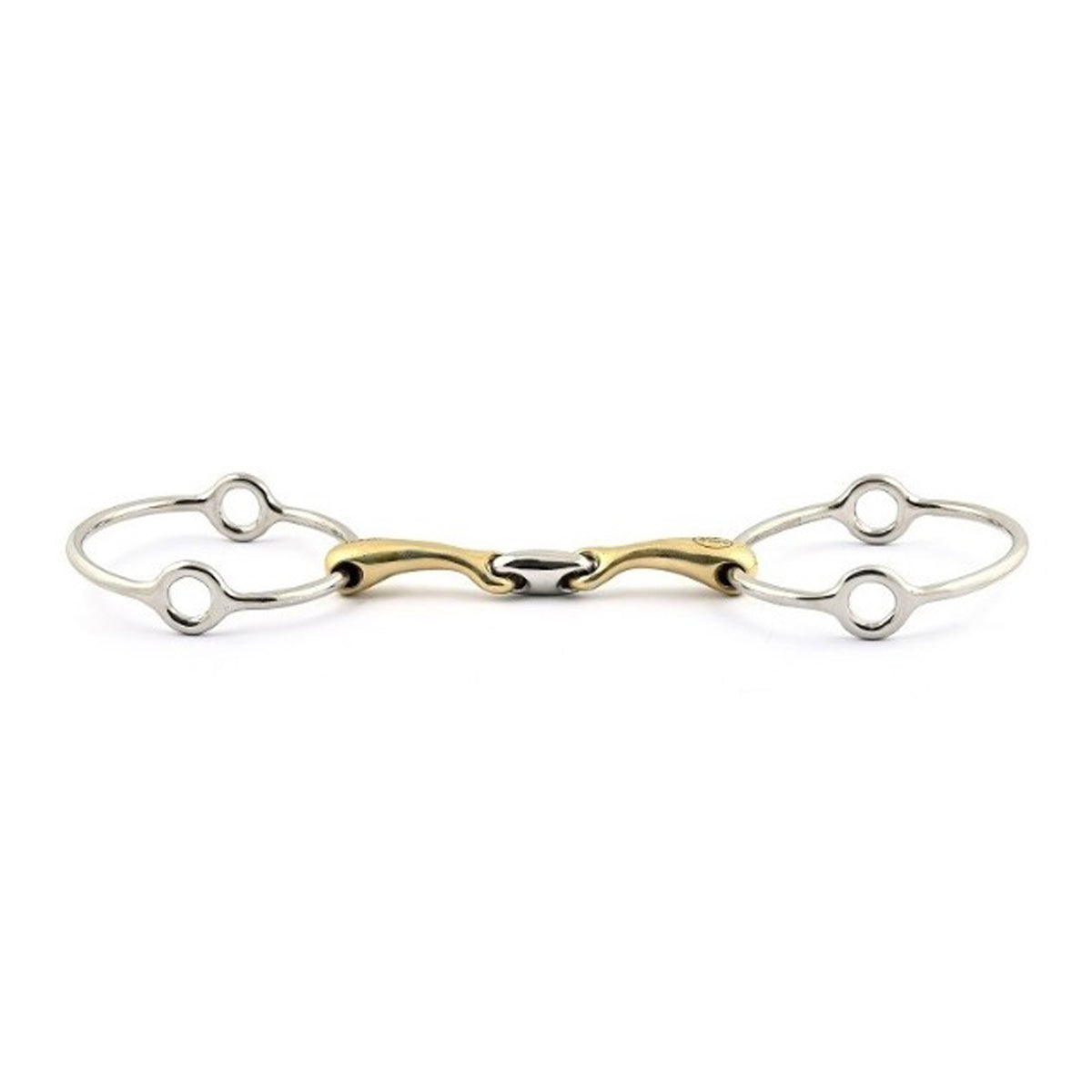 Jump'in Large Ring French Mouth Blocked Gag Bit - Equestrian Horse Training Equipment for Dressage & Riding Control