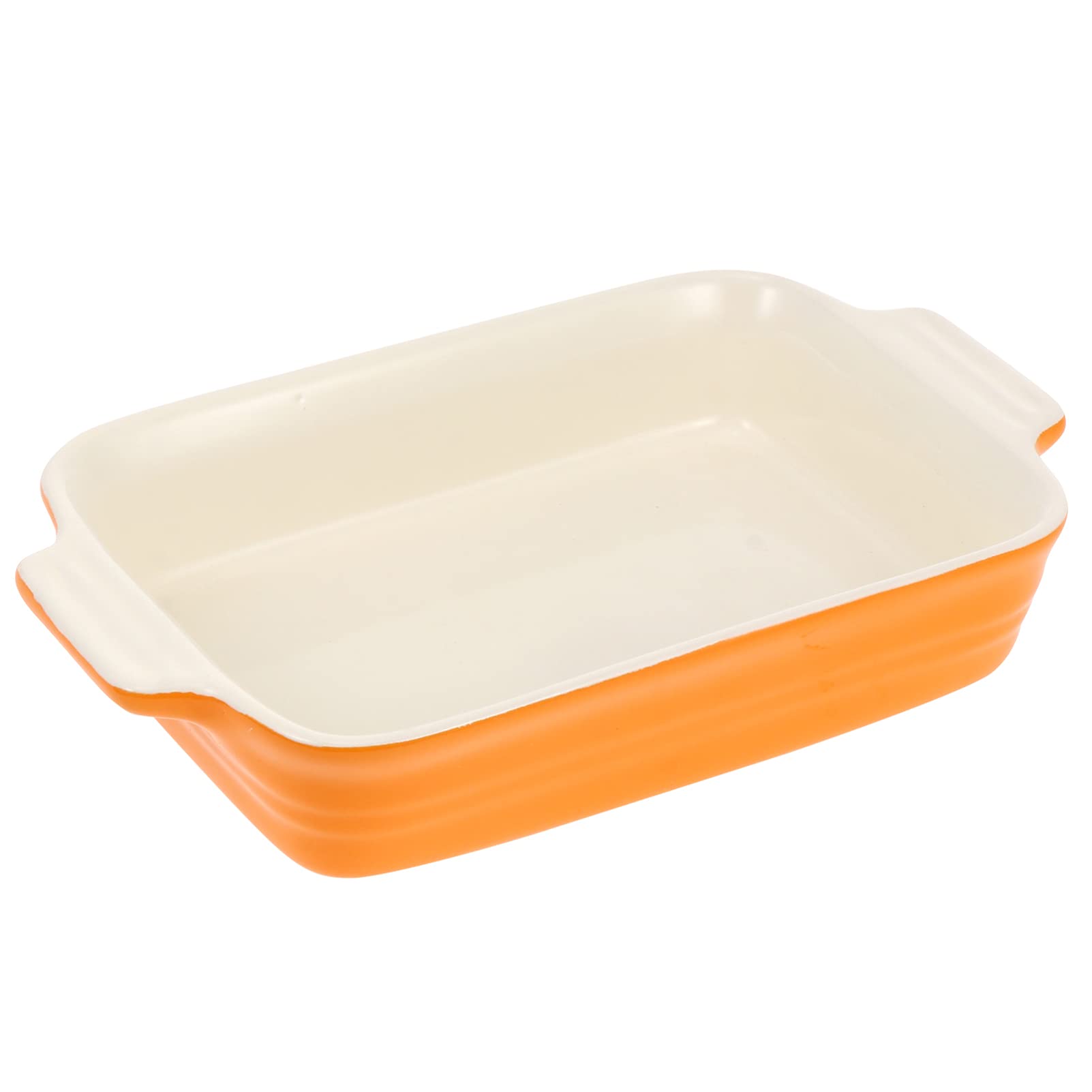 1pc Ceramic Baking Pan with Handles - Multipurpose Bakeware for Cheese, Soup, Rice & Bread - Oven Safe Dish for Baking, Serving & Storing - Perfect for Kitchens, Restaurants & Home Chefs