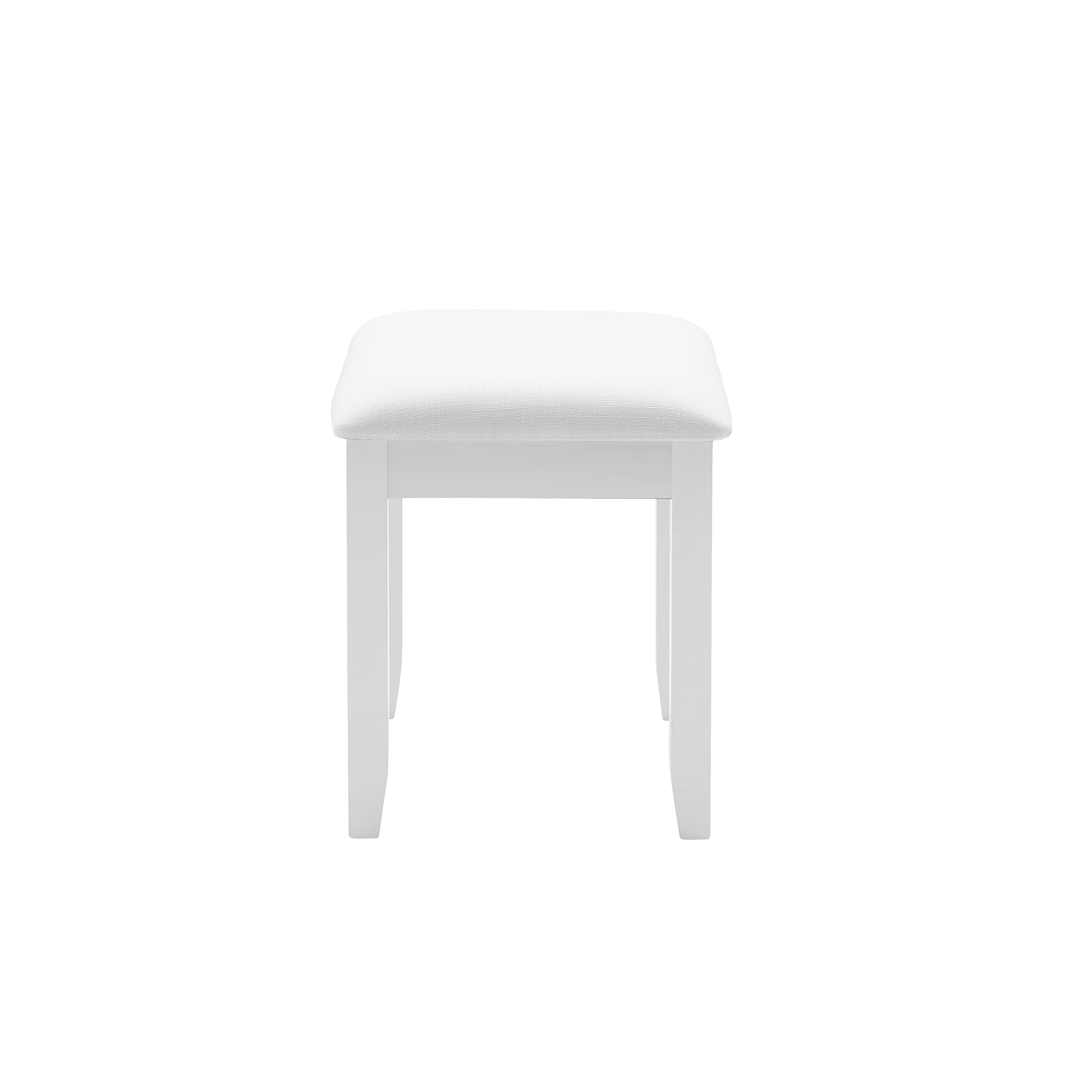 Linon White Vanity Set with Mirror & Stool - Elegant Dressing Table for Bedroom, Bathroom & Makeup Area