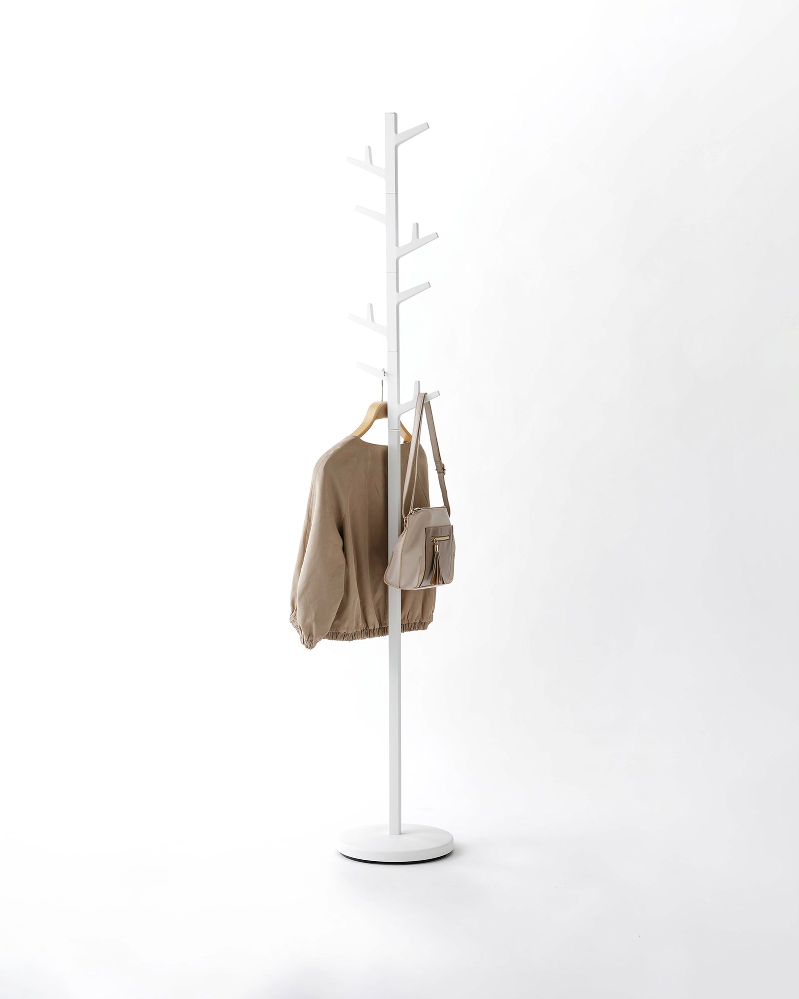 69-Inch Tall Coat Rack - Heavy Duty Wooden Entryway Hanger for Jackets, Hats & Bags - Perfect for Hallway, Bedroom or Mudroom Organization