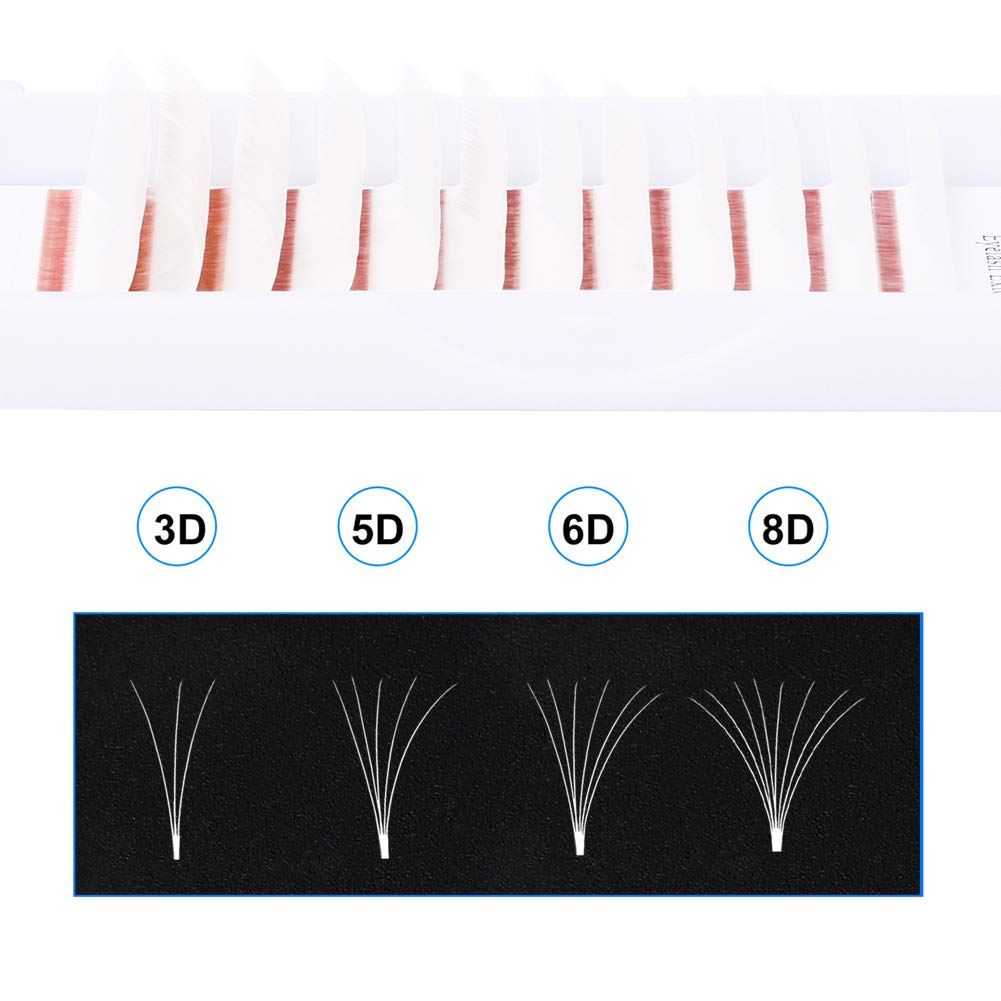 Wendy Lashes Easy Fan Lash Extensions - White D Curl Volume Eyelash Extensions (0.07mm, 14-20mm) for Natural & Dramatic Look | Perfect for Weddings, Parties & Daily Wear