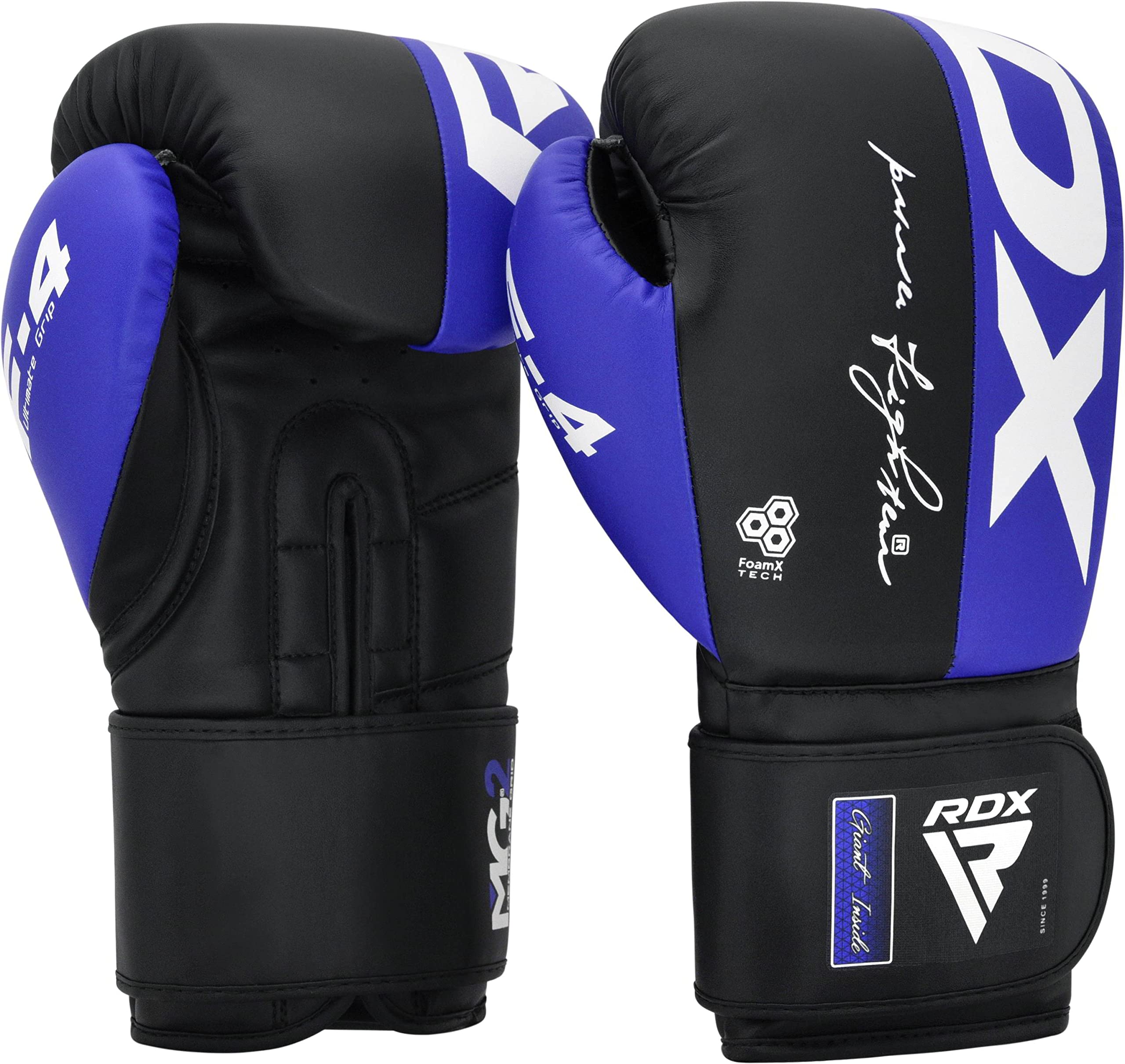 RDX Maya Hide Leather Boxing Gloves for Muay Thai, Kickboxing, MMA, Sparring & Heavy Bag Training - Premium Martial Arts Gloves for Men & Women (8/10/12/14/16 oz) - Ideal for Home Gym, Boxing Classes & Fitness Training