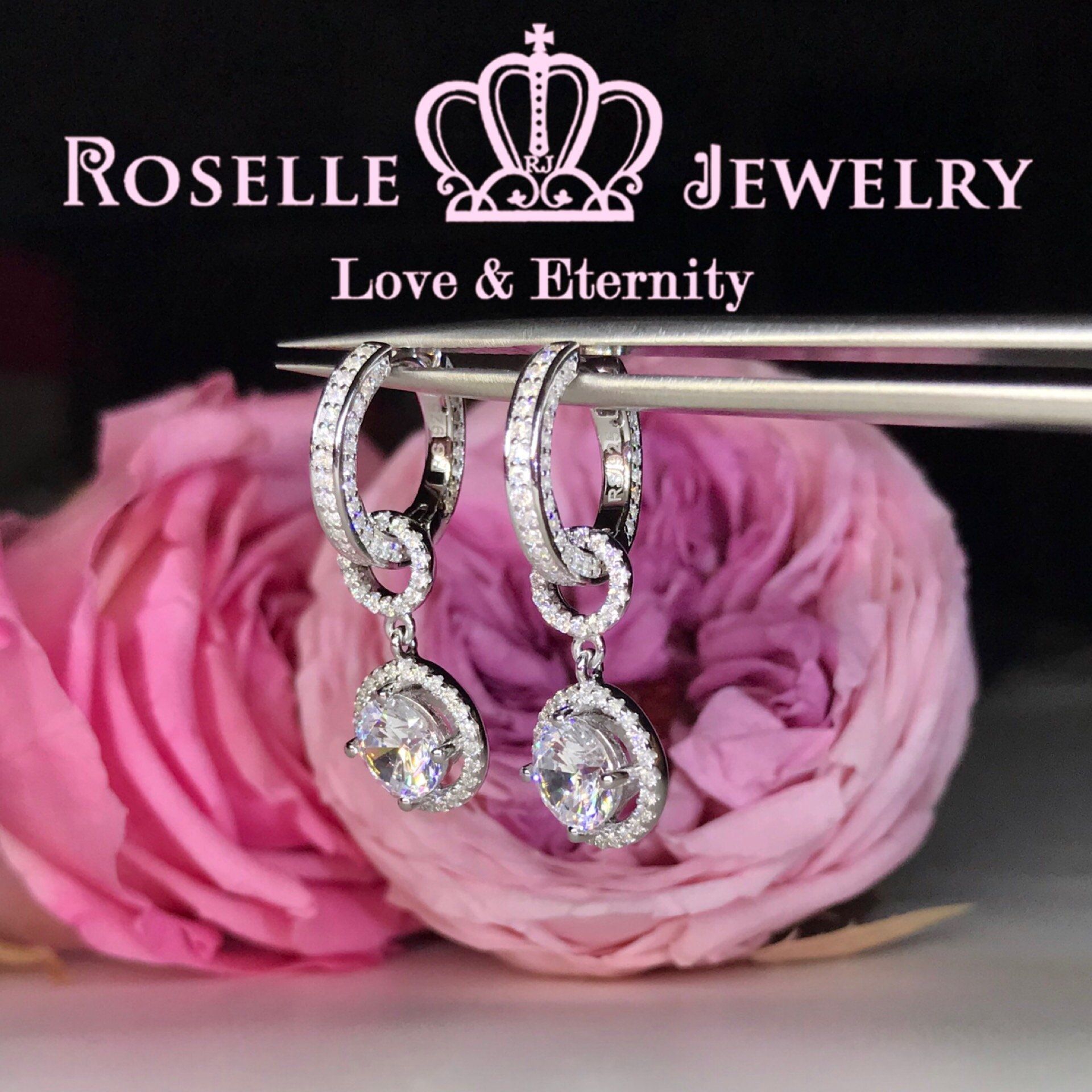 Detachable Hoop Drop Earrings DE14 - Elegant Gold/Silver Dangle Earrings for Women | Perfect for Parties, Weddings & Everyday Wear