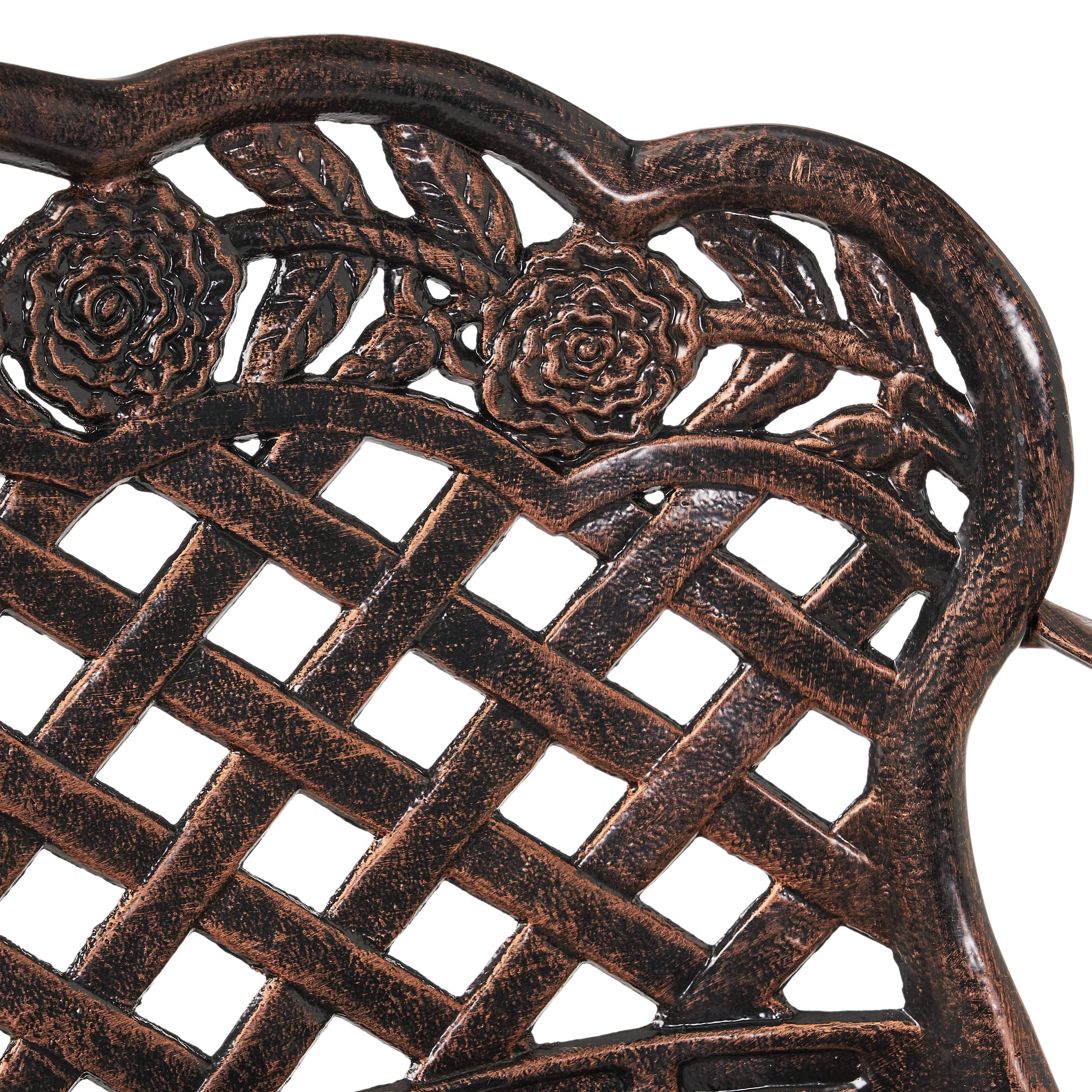 Lucia Outdoor Garden Bench - Weather-Resistant Wooden Patio Seating for Backyard, Porch, and Deck - Perfect for Relaxing and Entertaining Outdoors