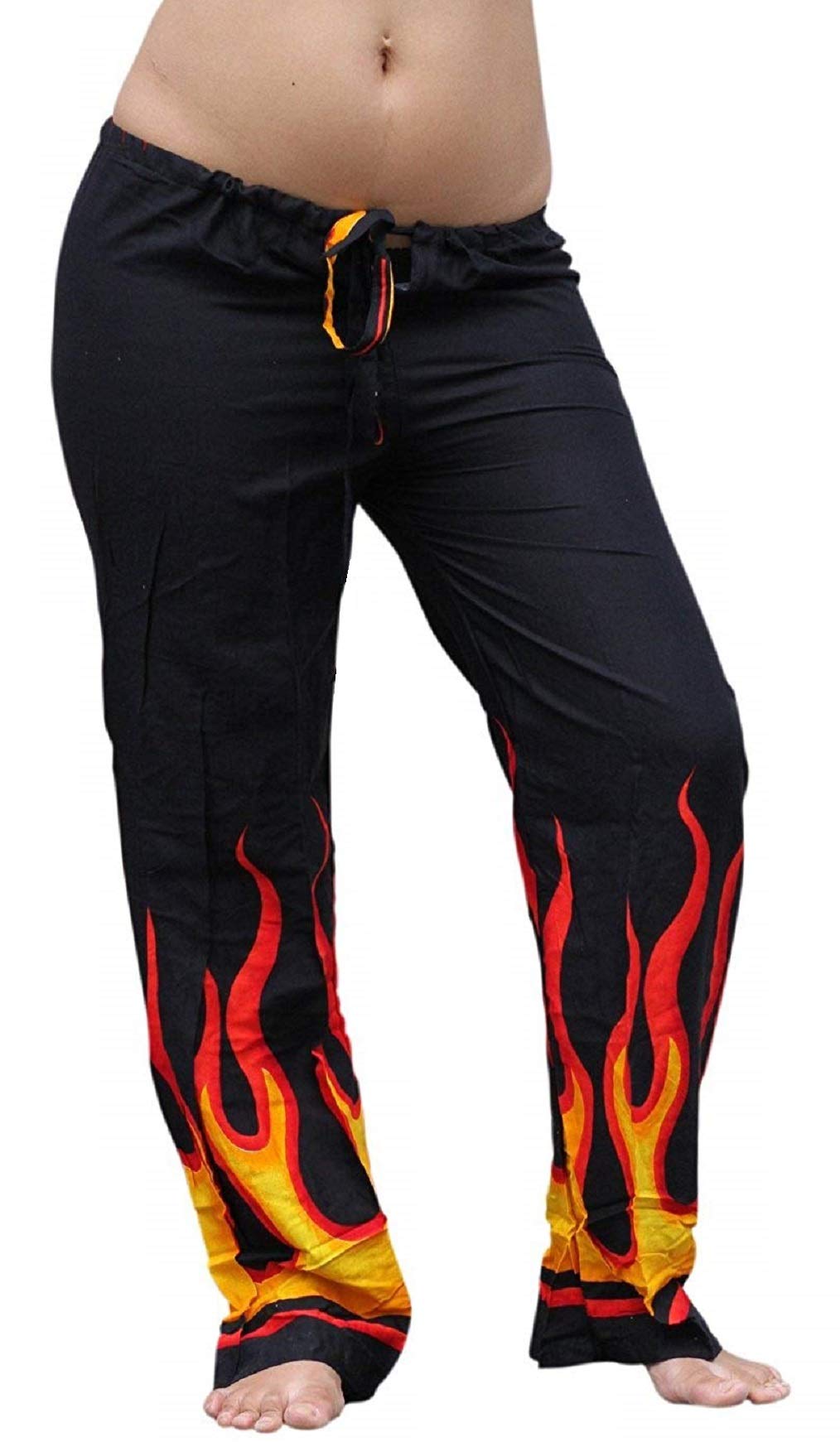 INGEAR Women's Straight Leg Yoga Pants with Adjustable Waistband - Flowy Printed Lounge Pants for Yoga, Workout, Beach Cover Up & Summer Casual Wear