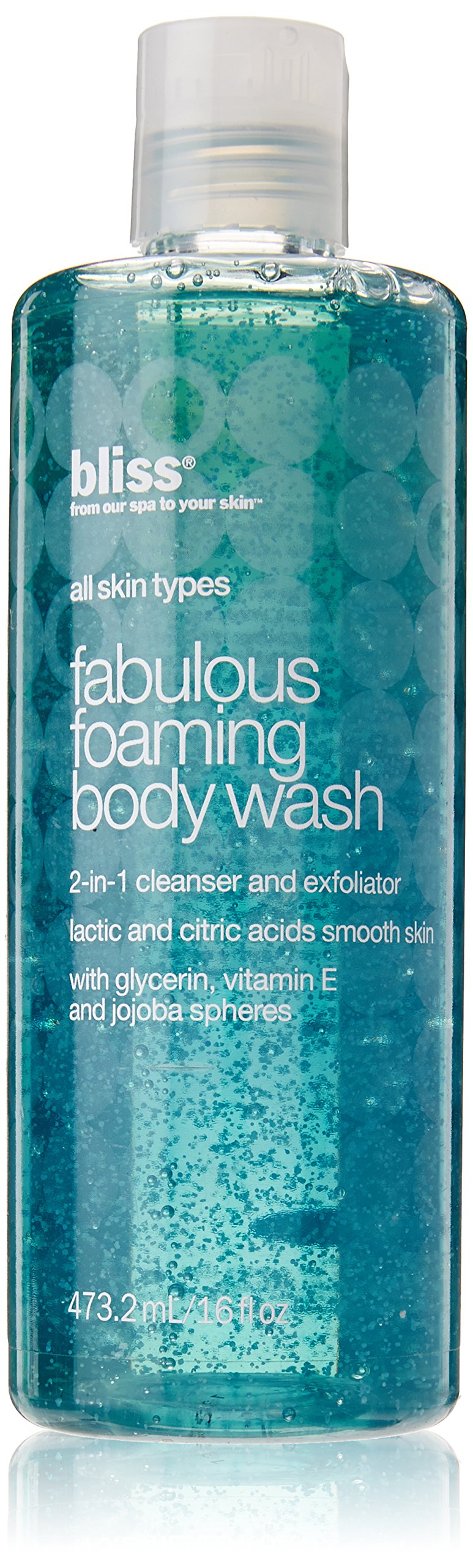 Bliss Fabulous Foaming Body Wash - 16 fl oz Hydrating & Moisturizing Shower Gel for Soft Skin | Perfect for Daily Use, Spa Days & Relaxing Bath Time