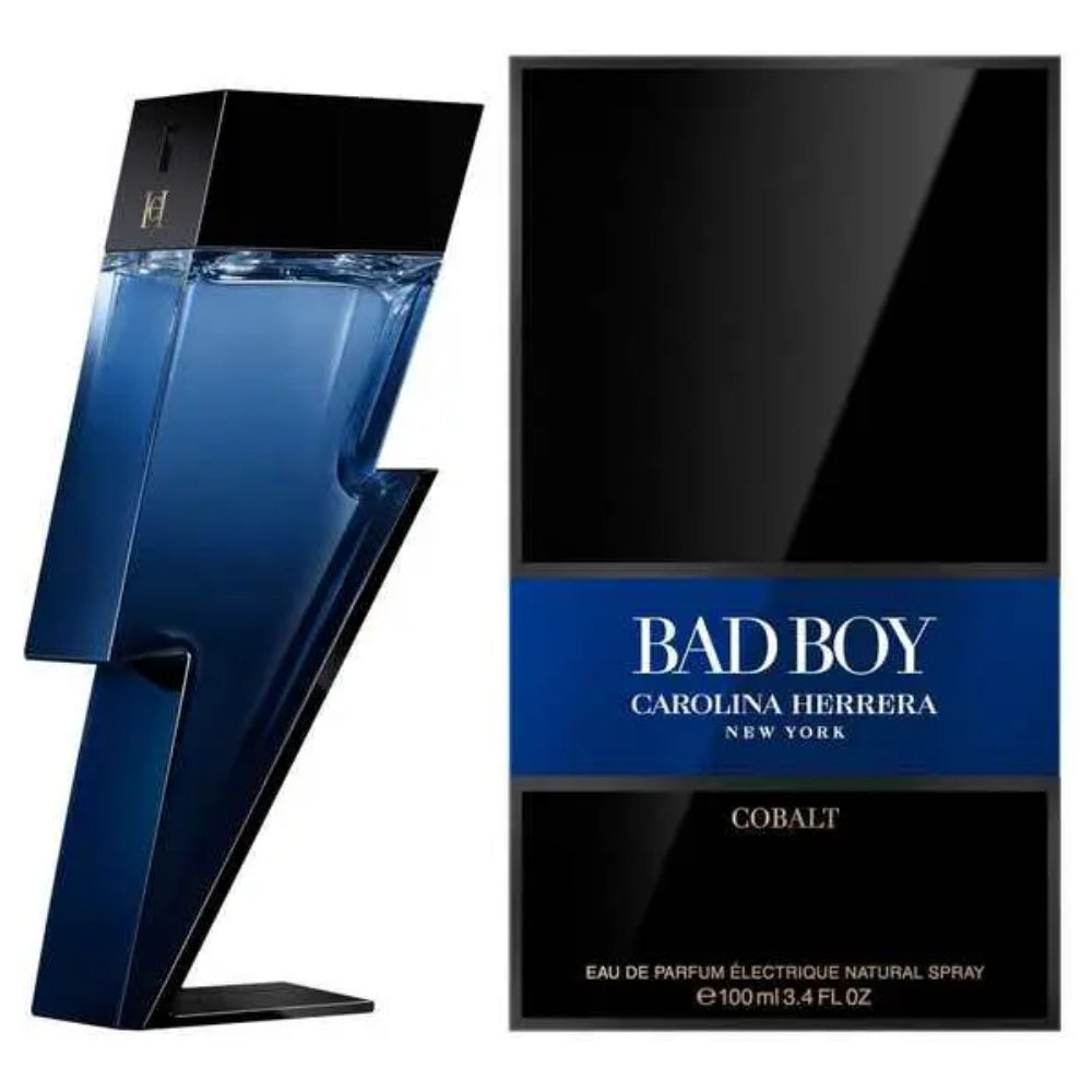 Carolina Herrera Bad Boy Cobalt Eau De Parfum Spray for Men - Long Lasting Luxury Cologne, Fresh & Woody Scent - Perfect for Date Night, Special Occasions & Daily Wear