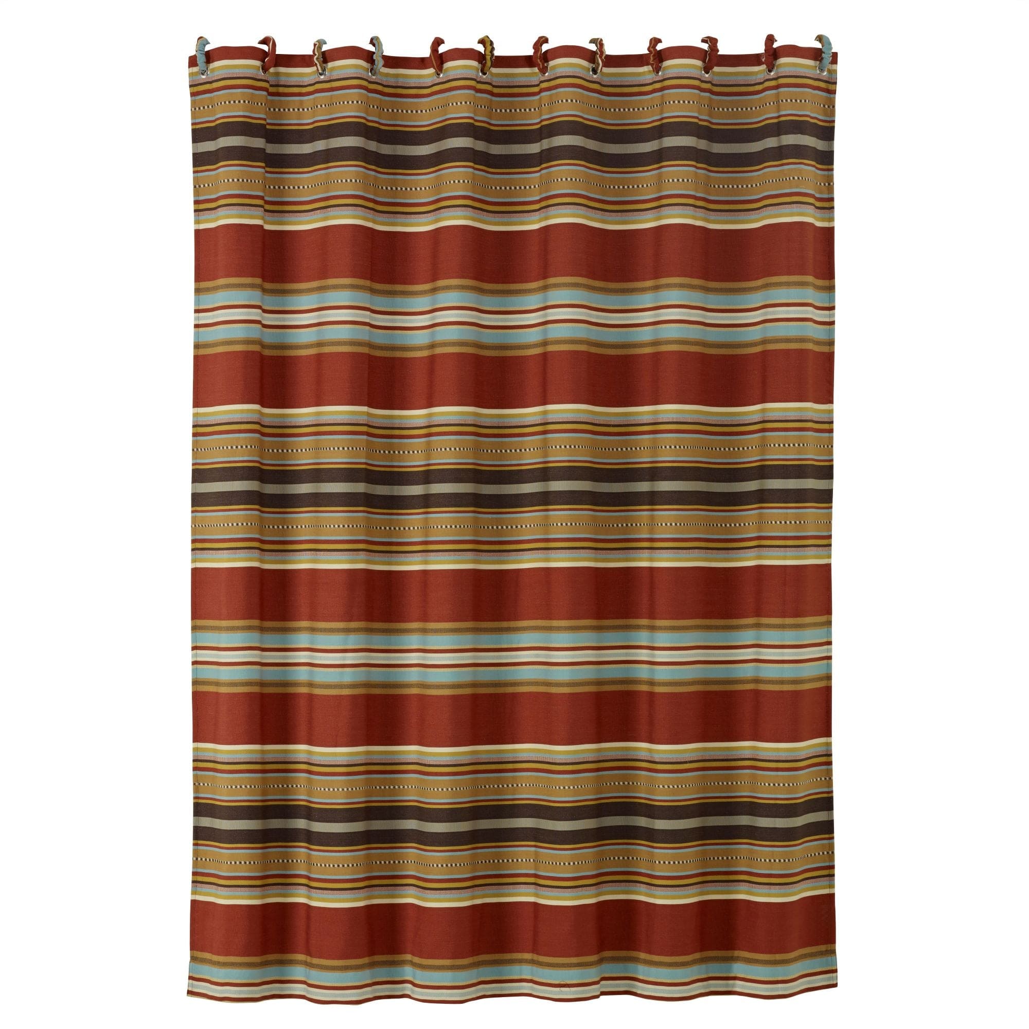 Calhoun Striped Shower Curtain - Waterproof Bathroom Decor with Rustic Stripes - Perfect for Farmhouse, Vintage & Modern Bathrooms
