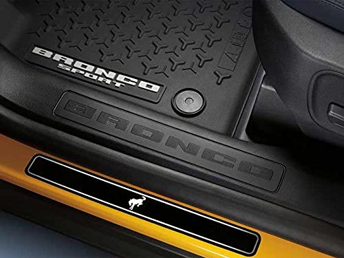 OEM Black Chrome Door Sill Step Plates for 2021-2024 Ford Bronco Sport - Front & Rear Protection - Off-Road Accessories for SUV & Truck Enthusiasts
