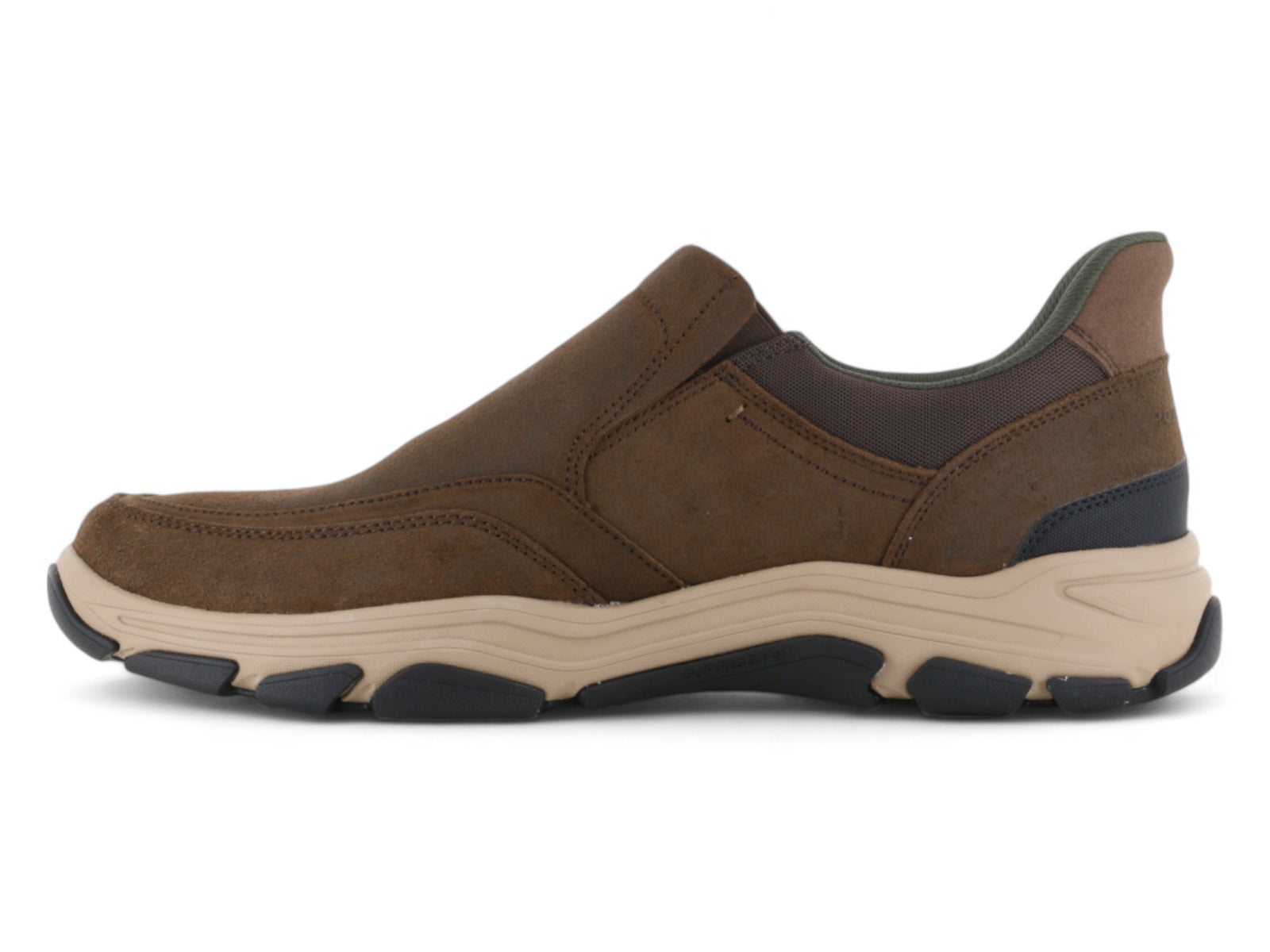 Rockport Reece Step Activated Slip-On Casual Shoes for Men - Comfortable Brown Loafers for Work, Travel & Everyday Wear