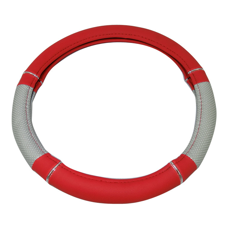 15 Inch Red Steering Wheel Cover - Non-Slip Grip & Comfortable Driving - Perfect for Cars, Trucks & SUVs