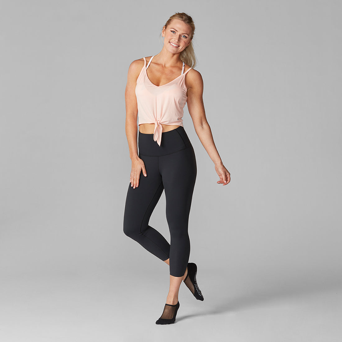 Tavi Noir Tie Front Tank Top for Women - Stylish Sleeveless Blouse with Front Knot Detail - Perfect for Casual Outings, Summer Wear, and Layering