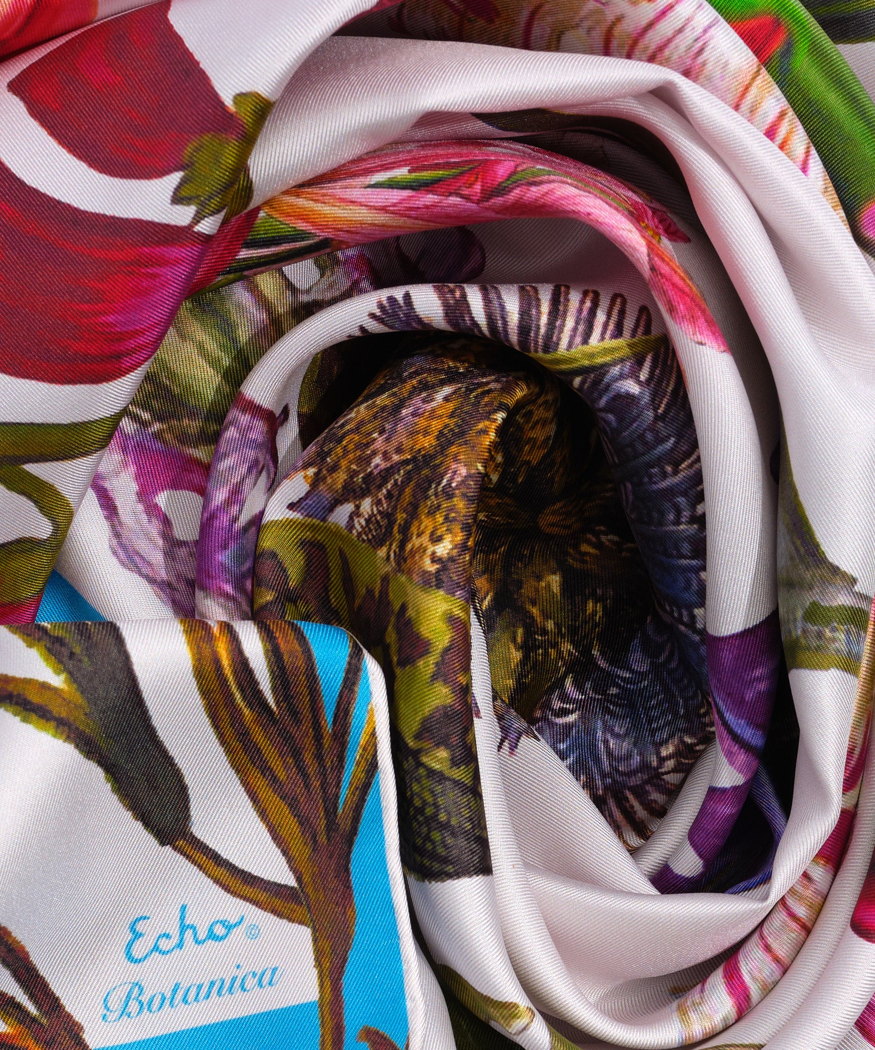 Botanica 35 Silk Square Scarf - Premium Fashion Accessory for Women, Elegant Floral Print Shawl - Perfect for Office, Party & Special Occasions