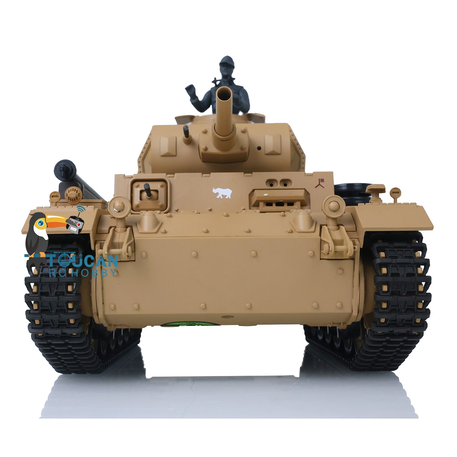 2.4GHz Henglong 1/16 Scale German Panzer III H Remote Control Tank RTR Model - Ready to Run with Battery (US Stock) - Perfect for RC Battle Simulation, Military Collecting & Outdoor Play