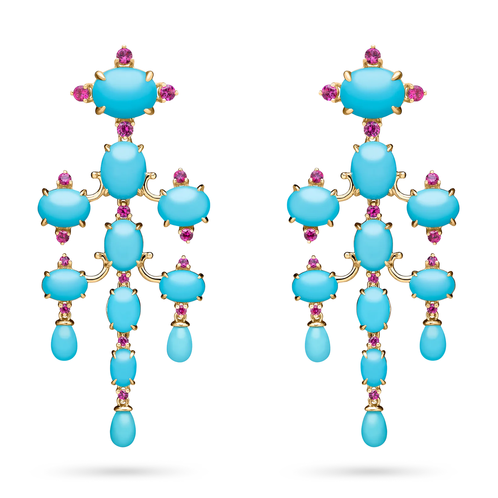 Paul Morelli Tiered Chandelier Earrings - Elegant Drop Dangle Earrings for Women, 18K Gold Plated Luxury Jewelry | Perfect for Weddings, Parties & Special Occasions