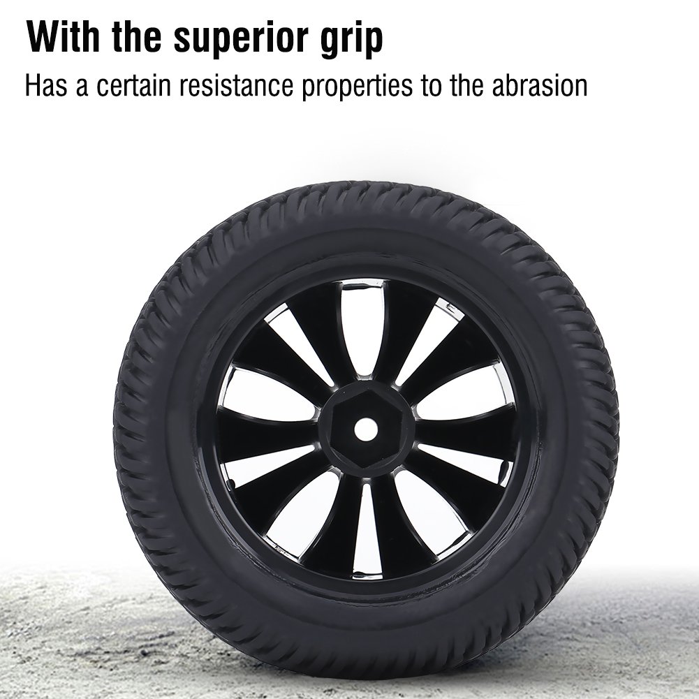 VGEBY 2Pcs 1:12 Scale RC Car Tires - Durable Rubber Off-Road Tires with Plastic Hubs for RC Racing Cars, Trucks & Deformation Models | Perfect for Outdoor Racing, Crawling & Off-Road Adventures