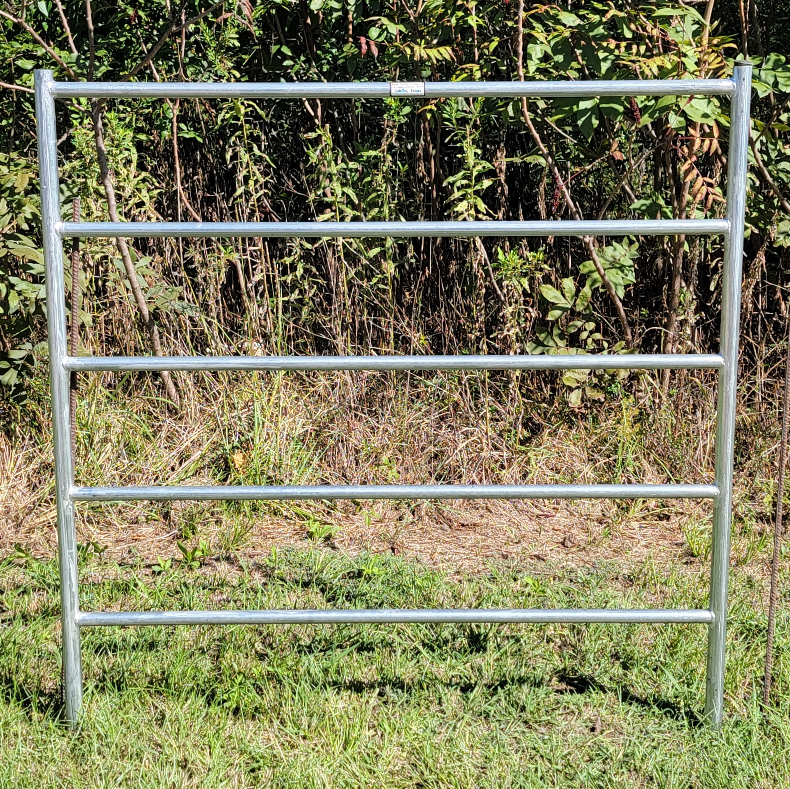 5 Ft x 5 Ft Galvanized Livestock Fence Panel - Heavy Duty Steel Horse & Farm Animal Enclosure for Pastures, Barns & Ranch Security