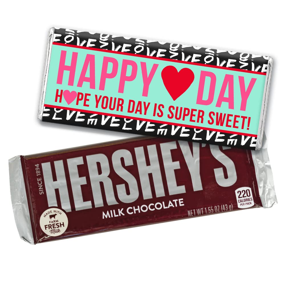 36-Pack Personalized Valentine's Day Chocolate Bars - Custom Candy Favors for Parties, Weddings & Classroom Treats - No Assembly Required - Perfect for Heart Day Gifts & Celebrations