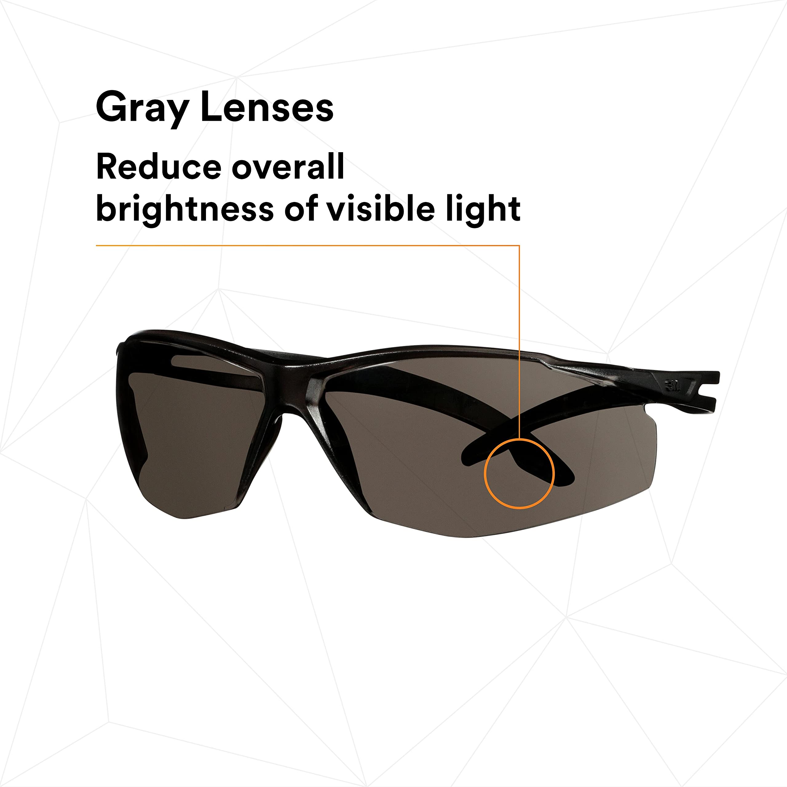 3M SecureFit 500 Series Safety Glasses - 20 Pack ANSI Z87.1 Certified Impact Resistant Eyewear with Anti-Fog & Anti-Scratch Gray Lenses, Adjustable Ratchet Temples - Ideal for Construction, Woodworking, Lab Work & Industrial Safety Protection