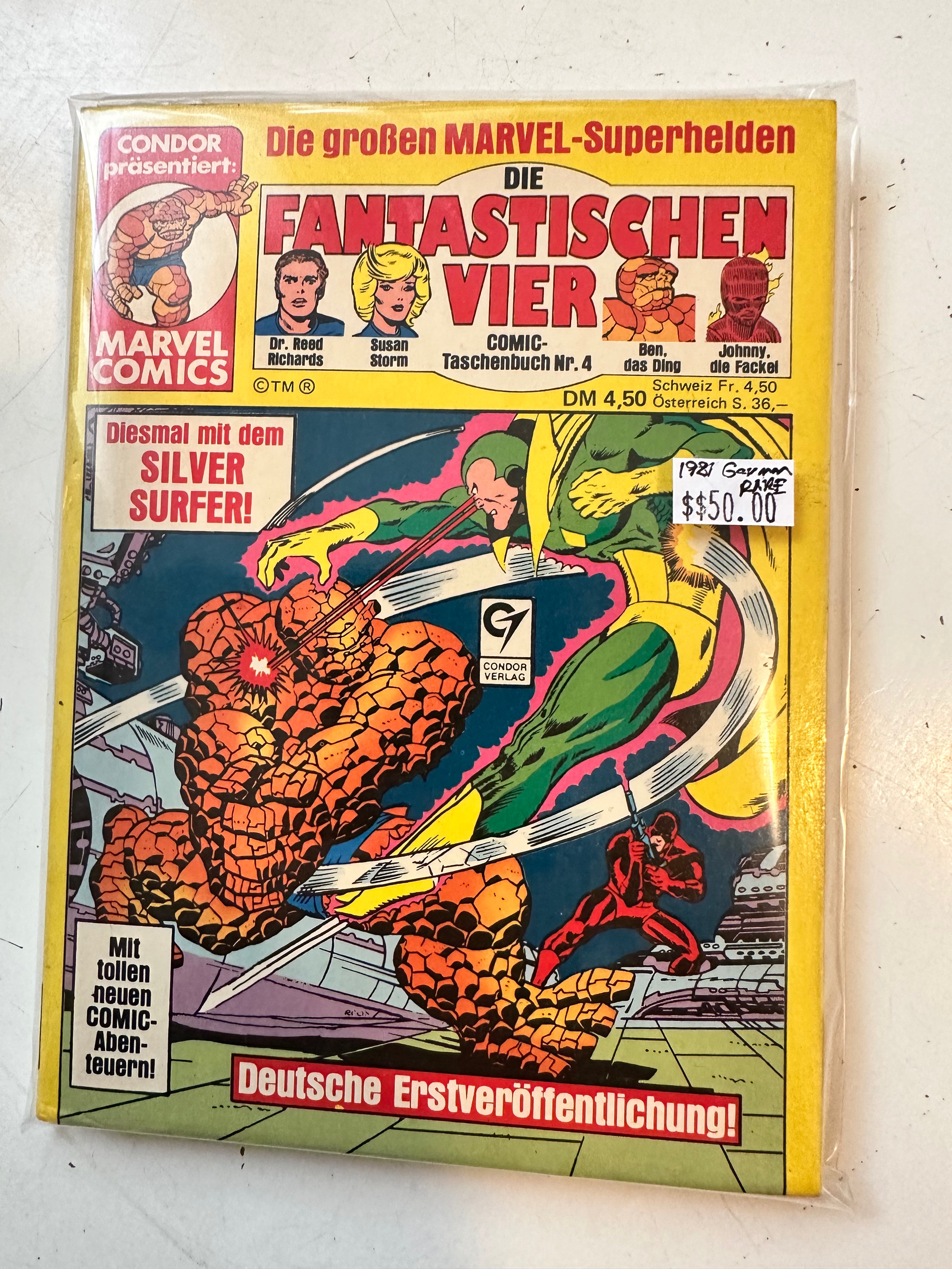 Rare Vintage Fantastic Four Marvel German Comic Book 1981 - Collectible Superhero Comics for Fans & Enthusiasts - Perfect for Display, Gifts & Comic Collections