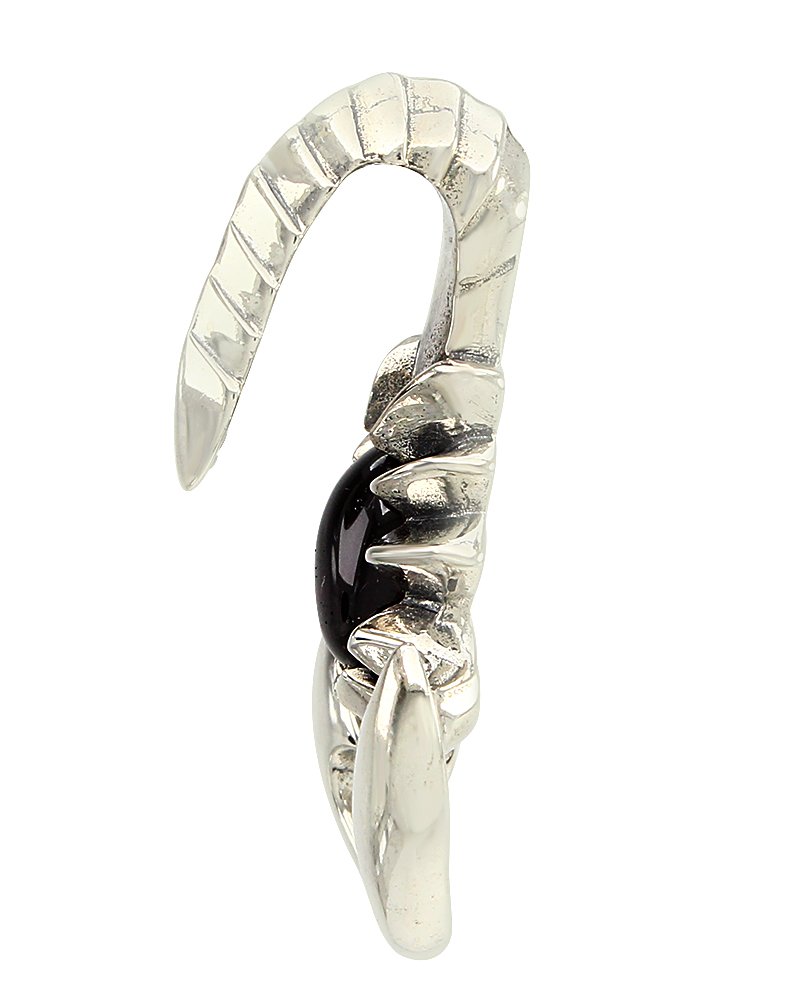 Gothic Scorpion Simulated Ruby Biker Punk Pendant Necklace - Unisex Sterling Silver Jewelry for Men & Women - Perfect for Rock Concerts, Motorcycle Rides & Father's Day Gifts