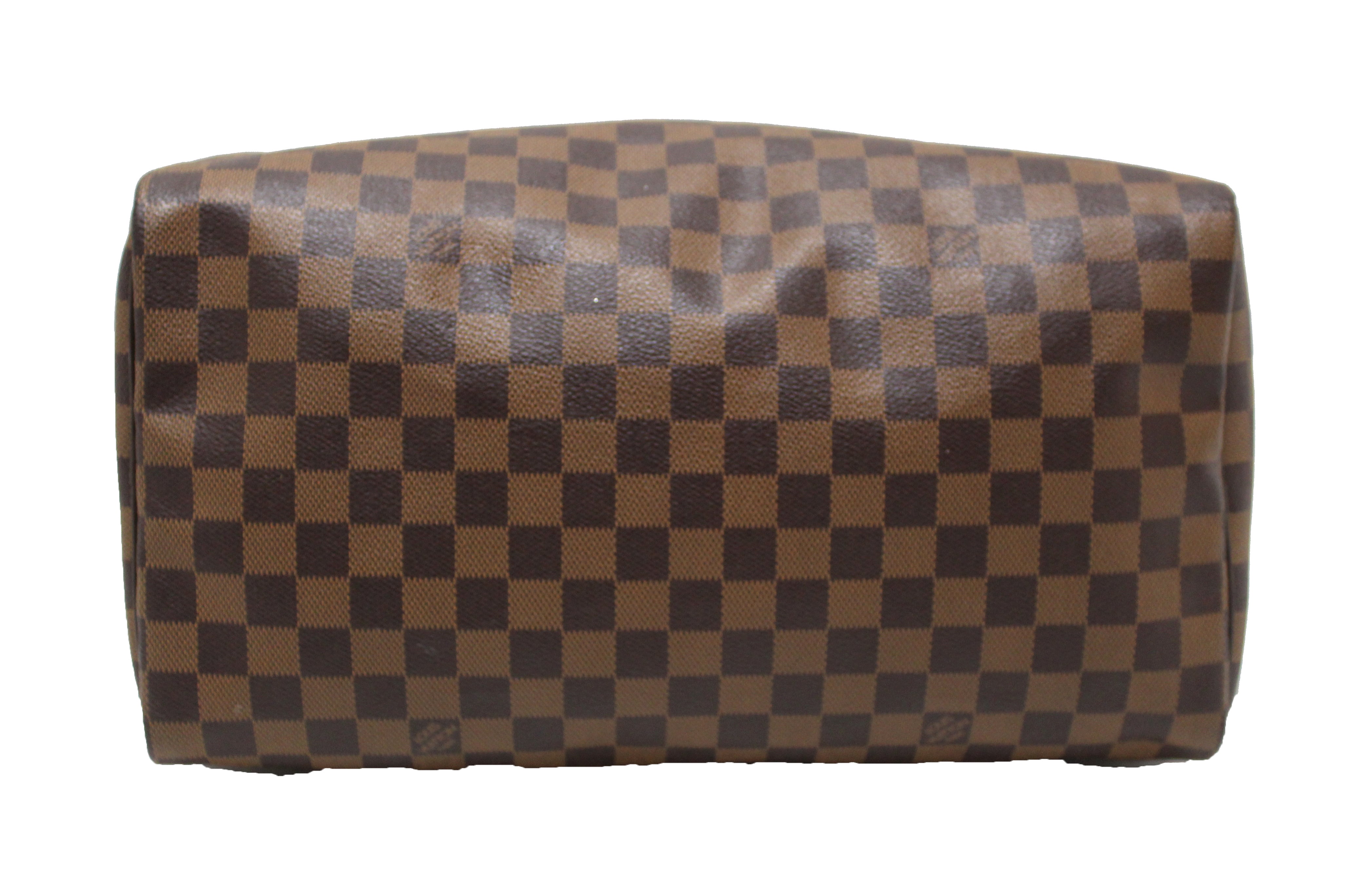 Authentic Louis Vuitton Damier Ebene Speedy 35 Handbag for Women - Luxury Designer Tote Bag with Shoulder Strap - Perfect for Travel, Work & Everyday Use