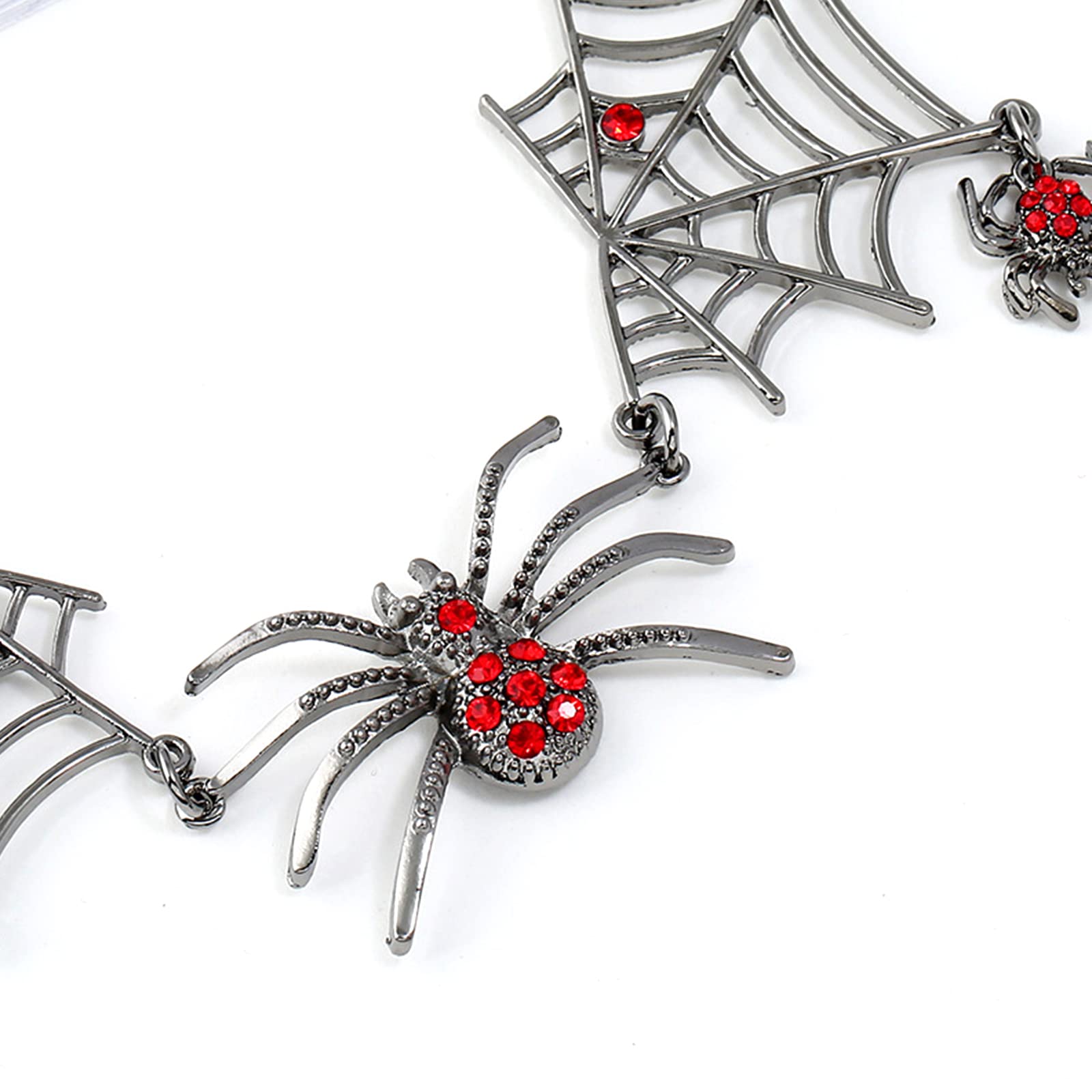 Gothic Green Crystal Spider Jewelry Set - Halloween Spider Earrings, Necklace & Ring - Elegant Gothic Jewelry for Halloween Costume Accessories & Dark Fashion Lovers