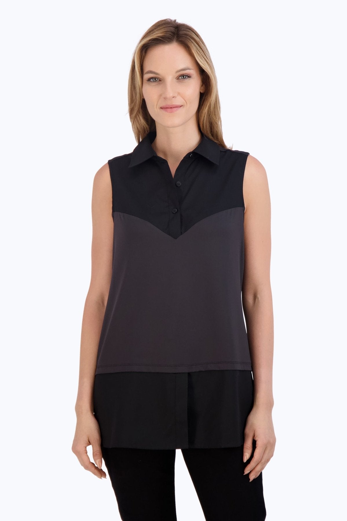 Sasha Knit Woven Sleeveless Layering Tunic Top for Women - Lightweight Summer Casual Wear, Perfect for Beach, Vacation and Layering Outfits