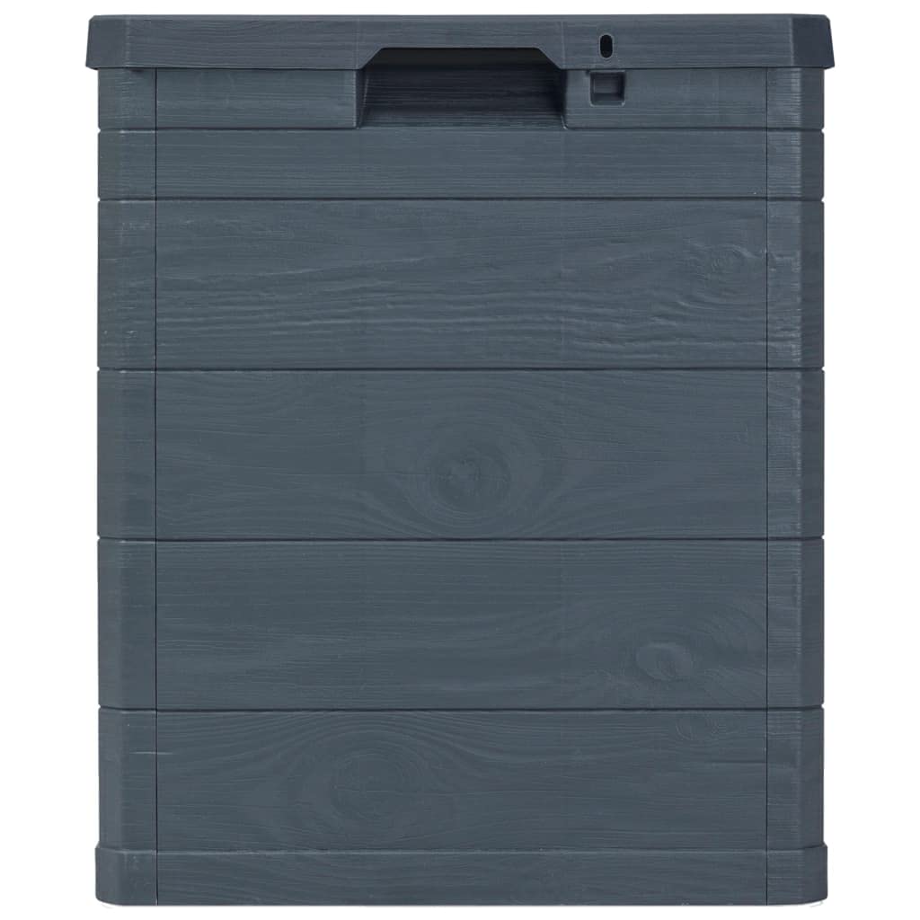 SKM 23.8 Gallon Outdoor Patio Storage Box with Lid - Waterproof Deck Box for Cushions, Toys & Garden Tools - Anthracite Gray for Backyard, Poolside & Patio Organization